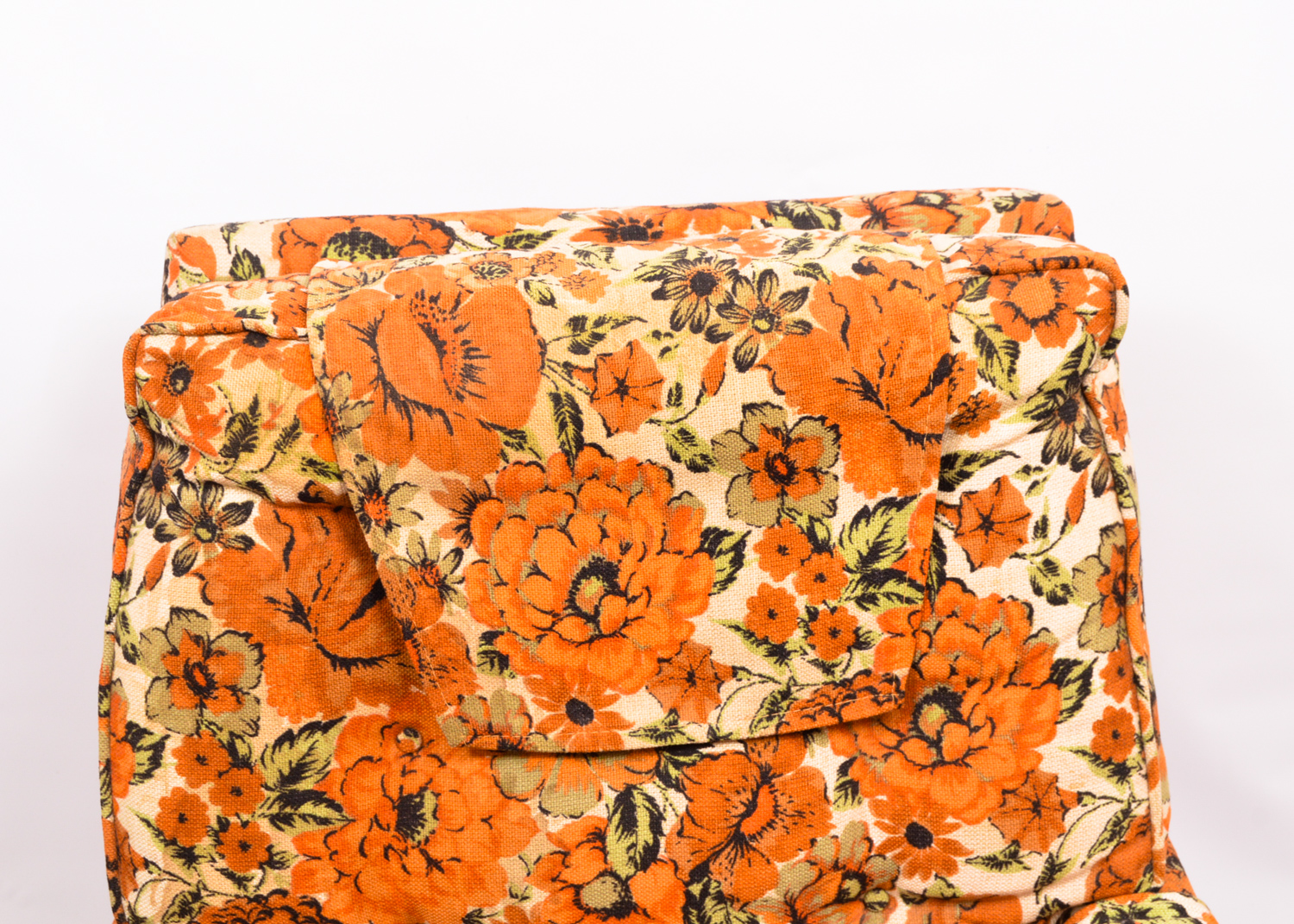 Vintage Mid Century Modern Floral Upholstered Armchair by Norwalk