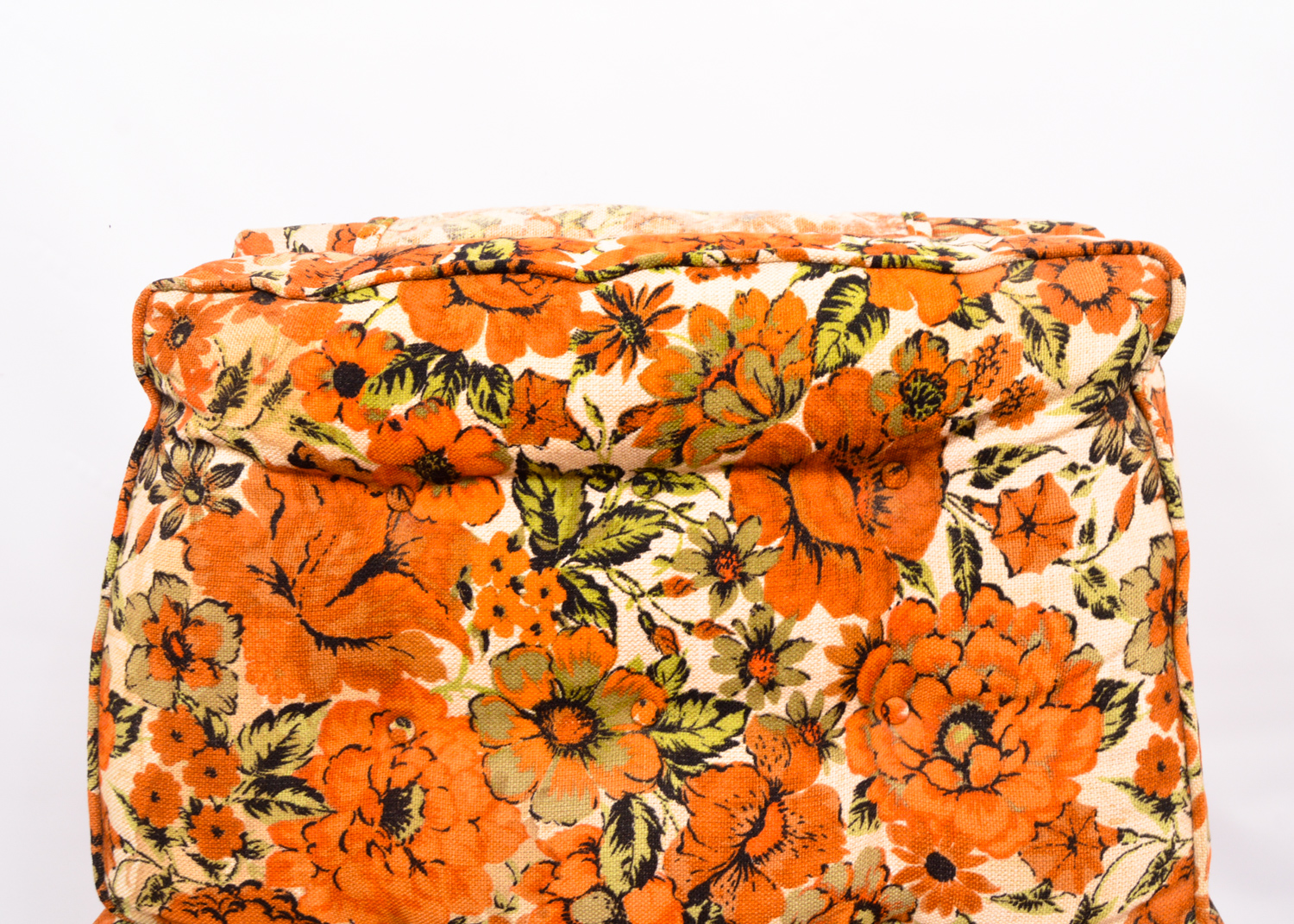 Vintage Mid Century Modern Floral Upholstered Armchair by Norwalk