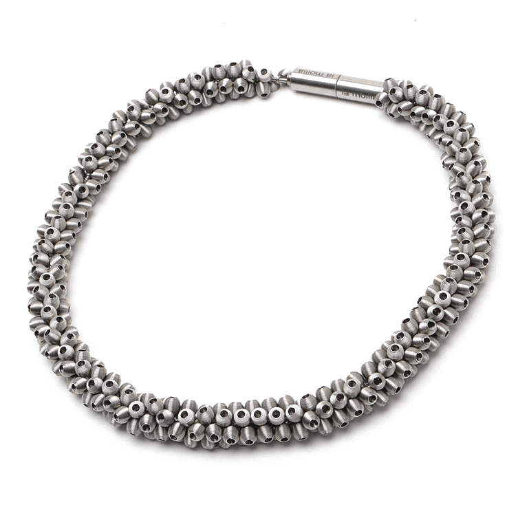 Tiziana Redavid La Mollla Stainless Steel "Sparkling" Architect Necklace