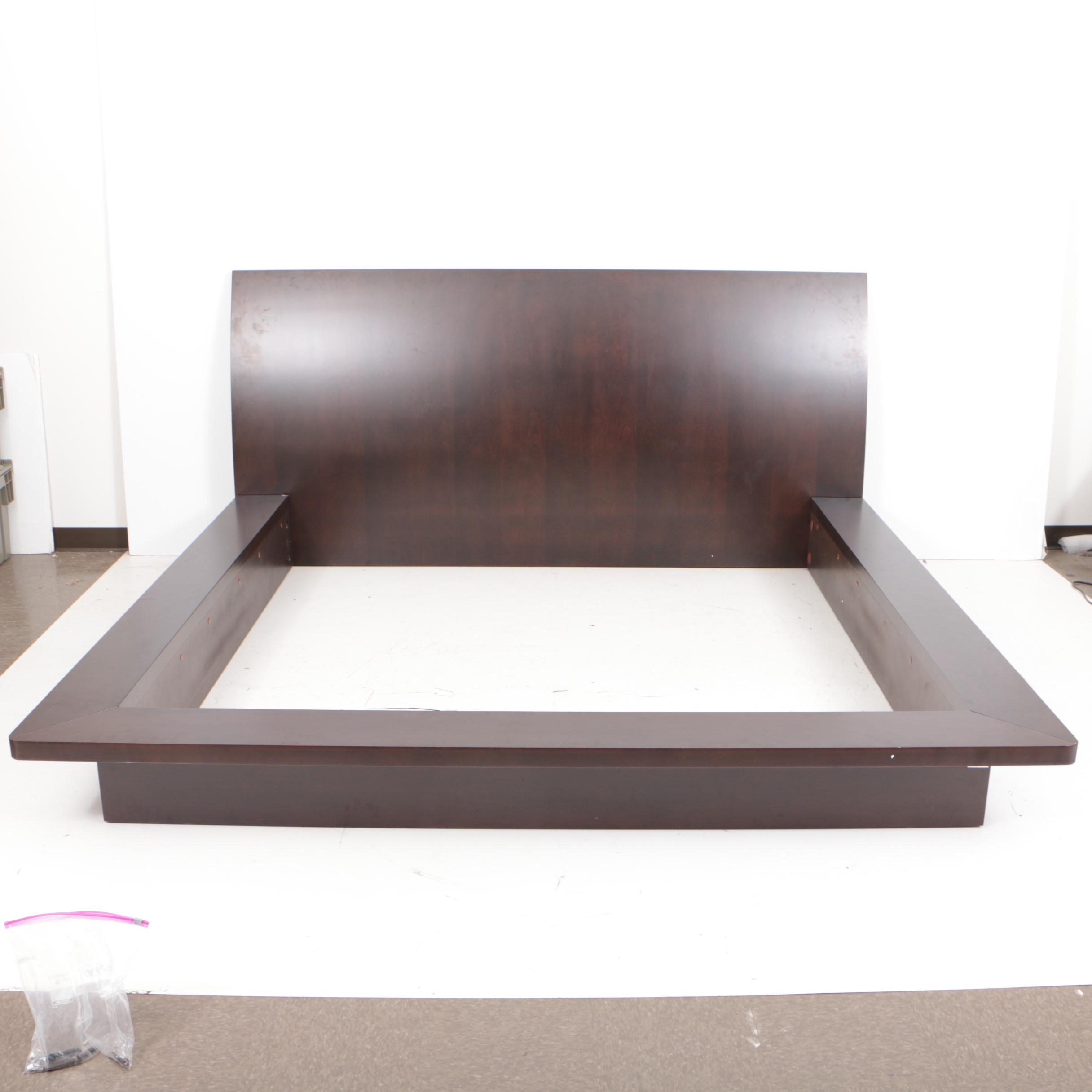 GSi King Size Platform Bed Frame with Two Nightstands