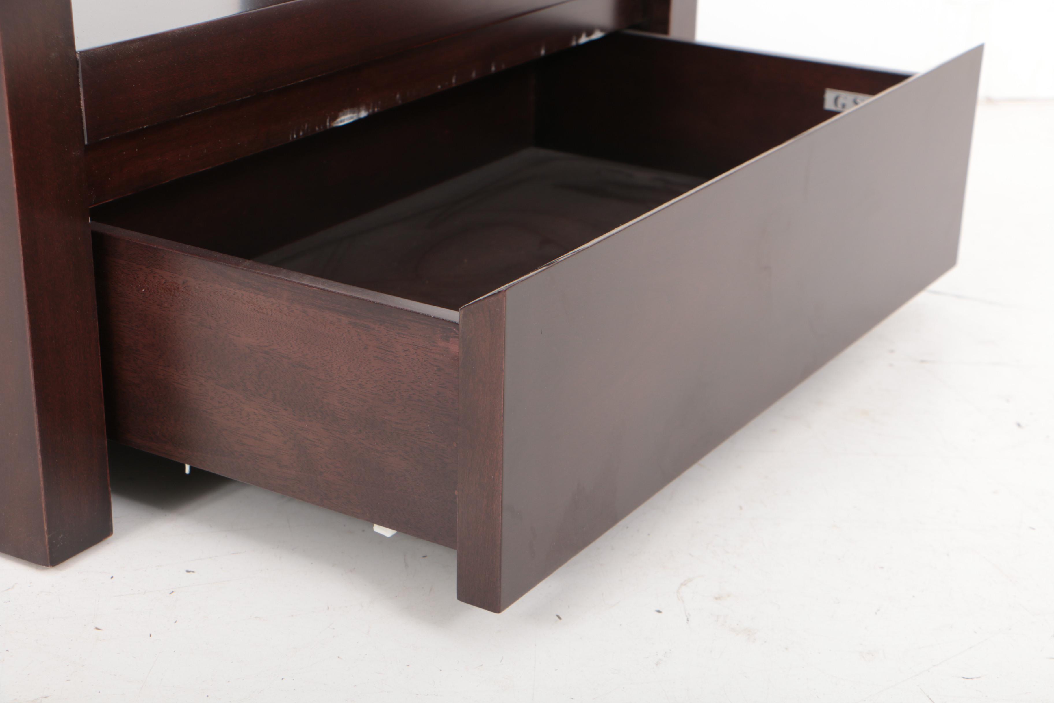 GSi King Size Platform Bed Frame with Two Nightstands