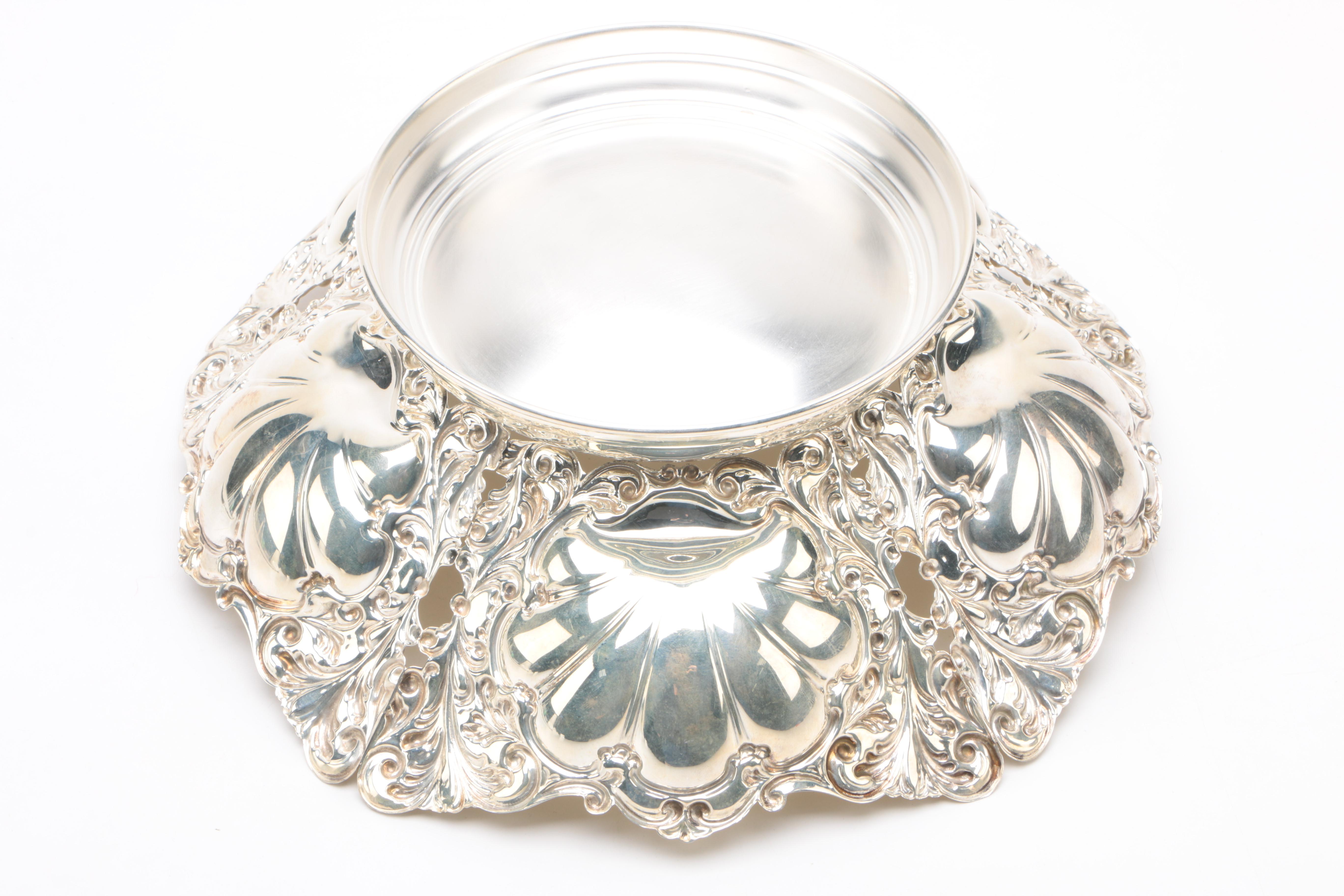Italian Sterling Silver Repoussé Bowl