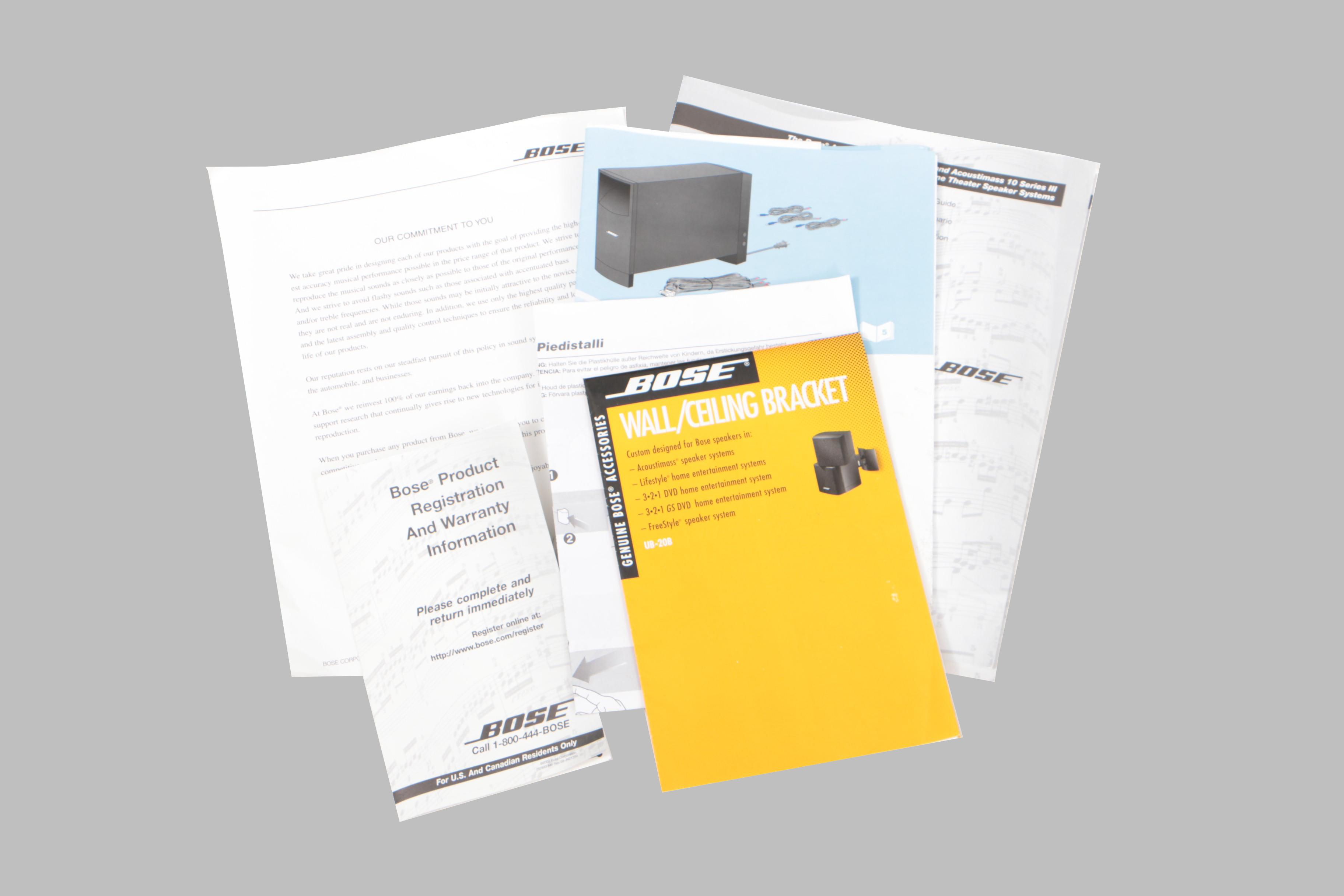 Bose "Acoustimass 6 Series III"and Accoustimass 10 Series III Speakers