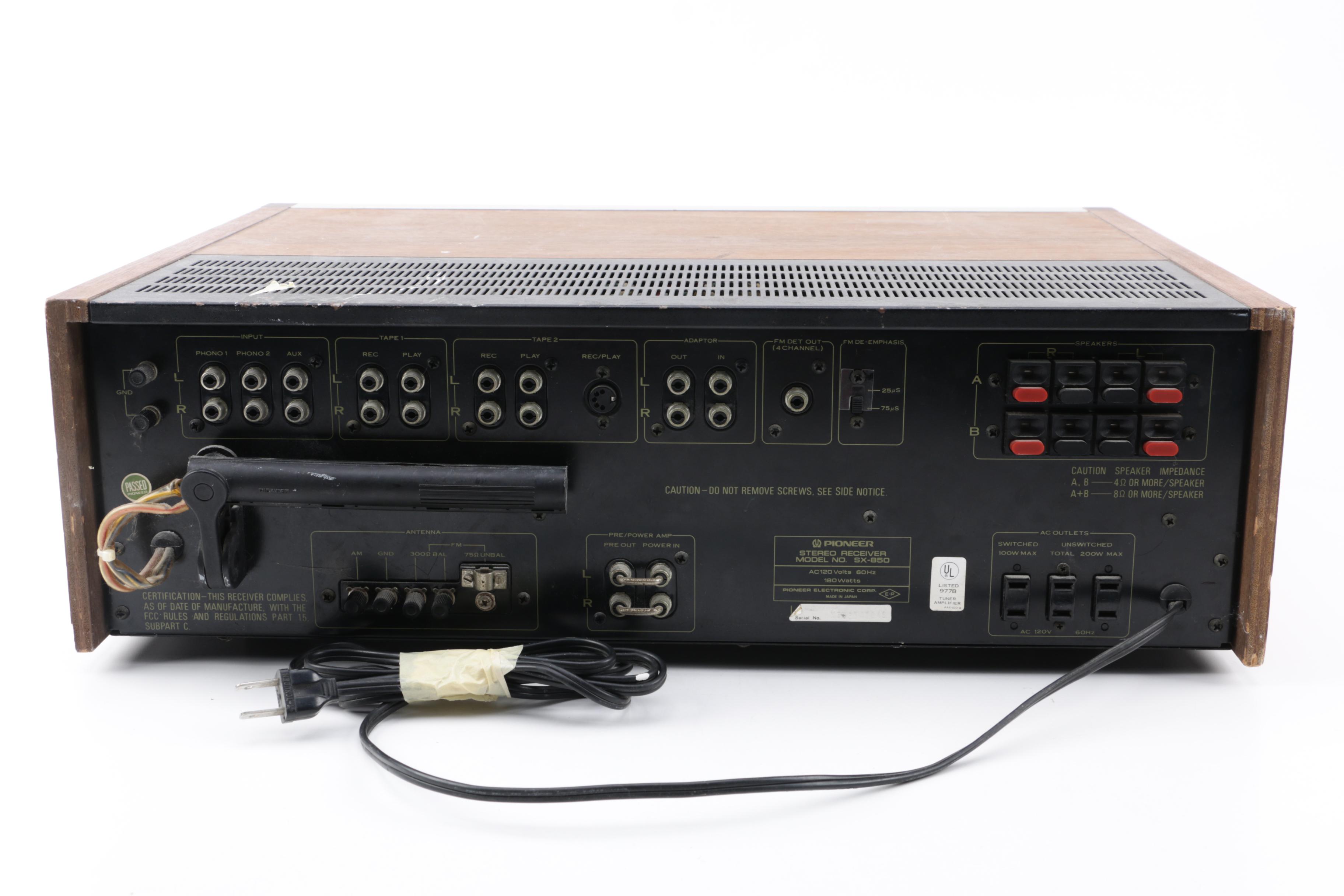 1970s Pioneer AM/FM Stereo Receiver
