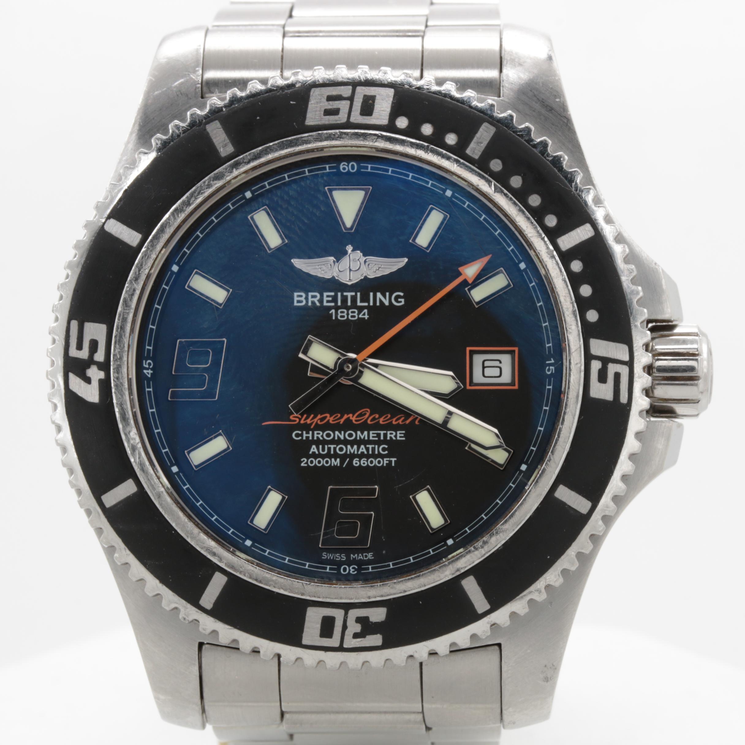 Breitling "SuperOcean" Stainless Steel Dive Watch