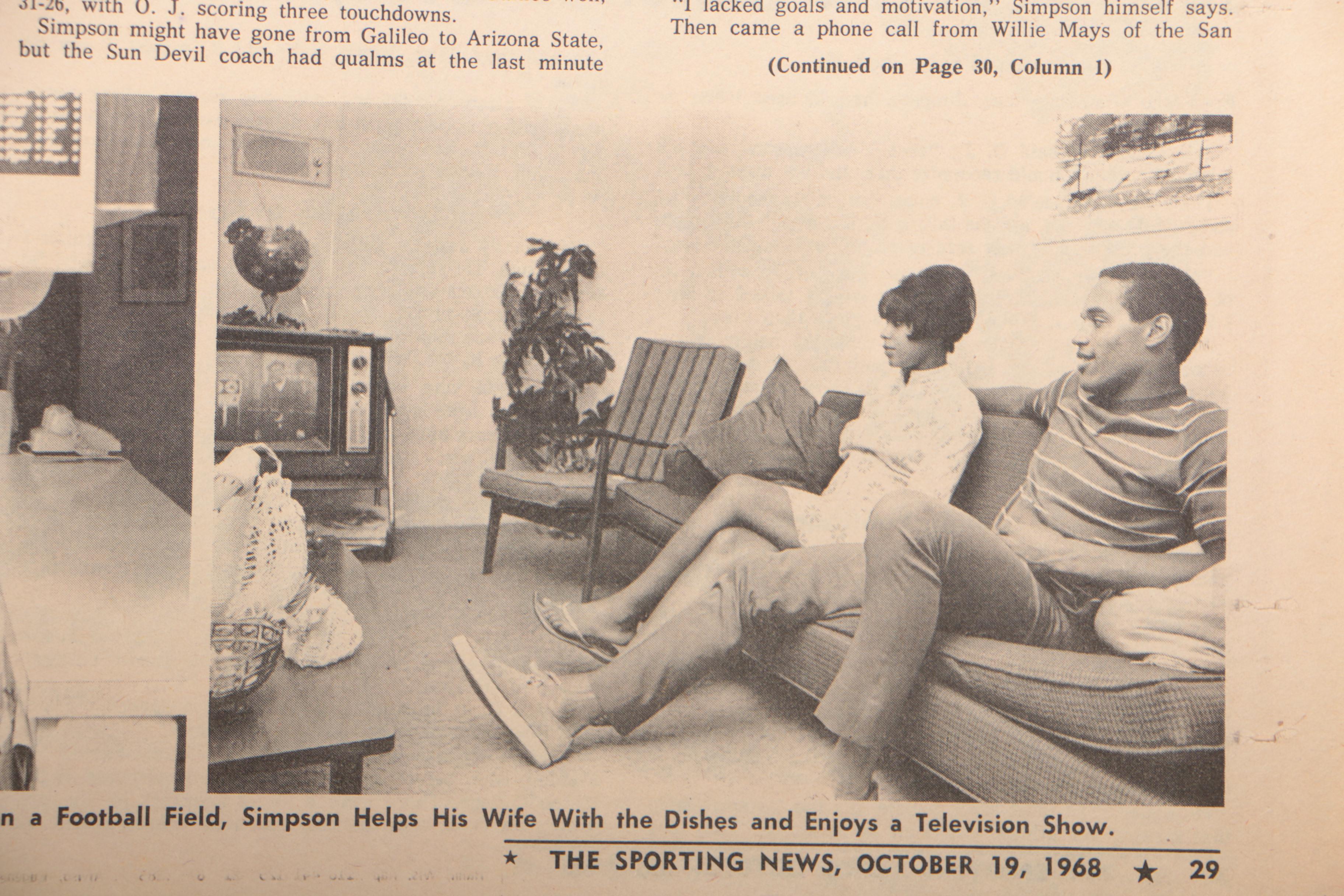 "The Sporting News" Volume 166, No. 14, October 19, 1968