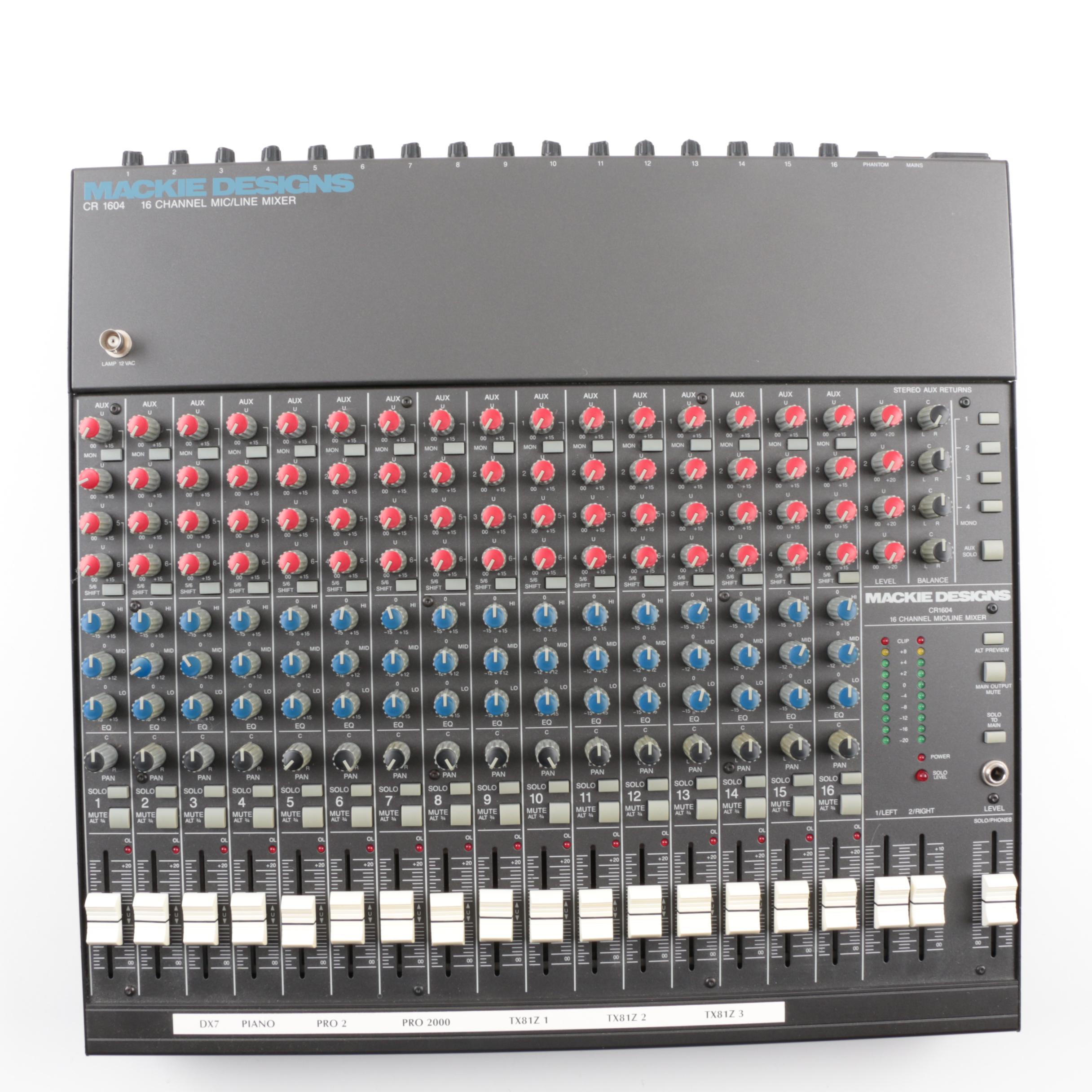 Mackie CR-1604 16 Channel Mic Line and Lexicon MPX 1 Multiple Processor