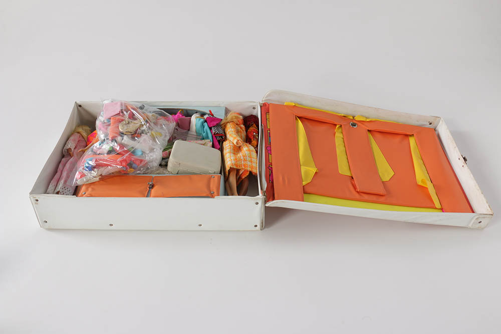 1960-70s Mattel Barbie and Friends Dolls and "Barbie & StaceySleep 'n Keep" Case