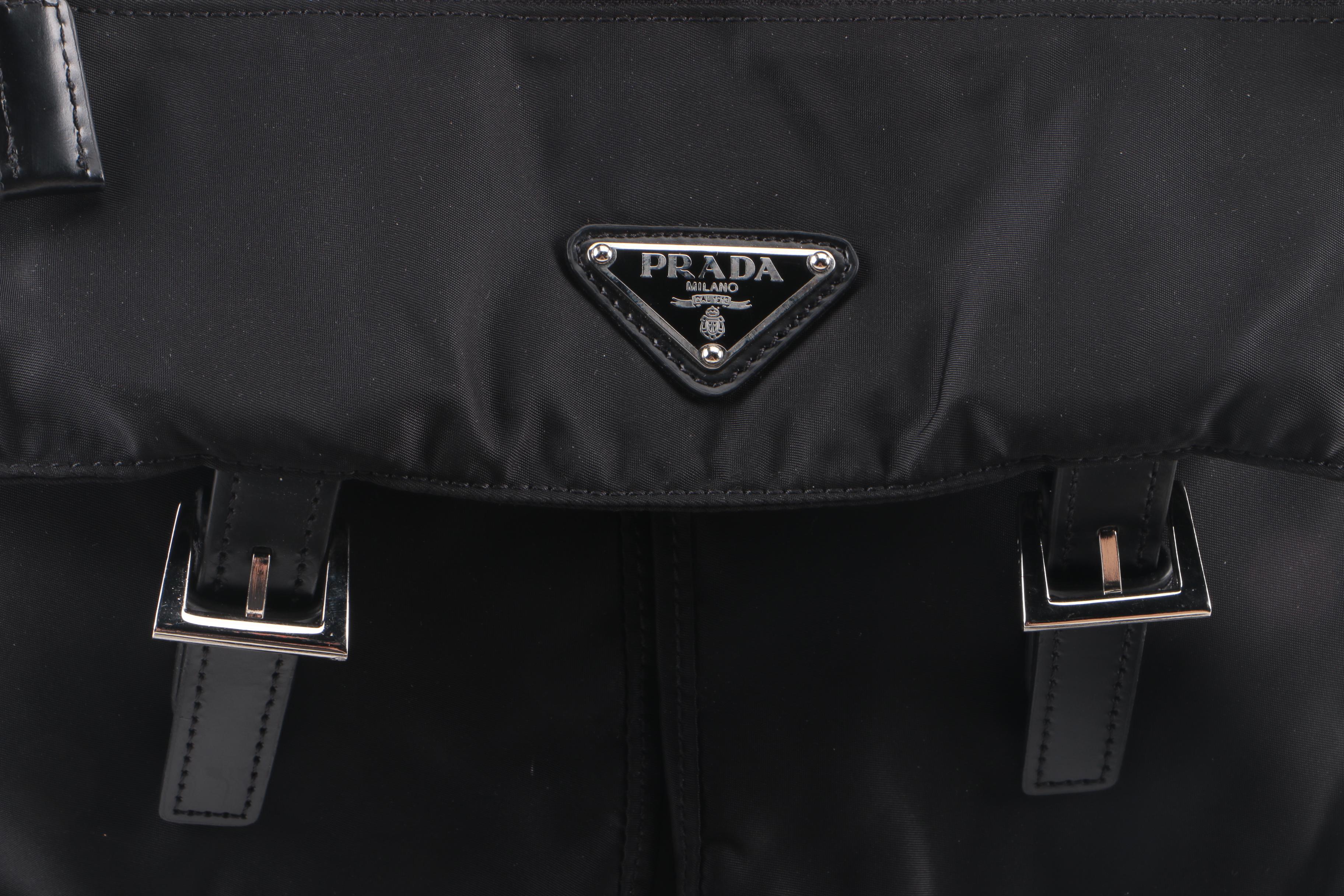 Prada Black Nylon Messenger Bag