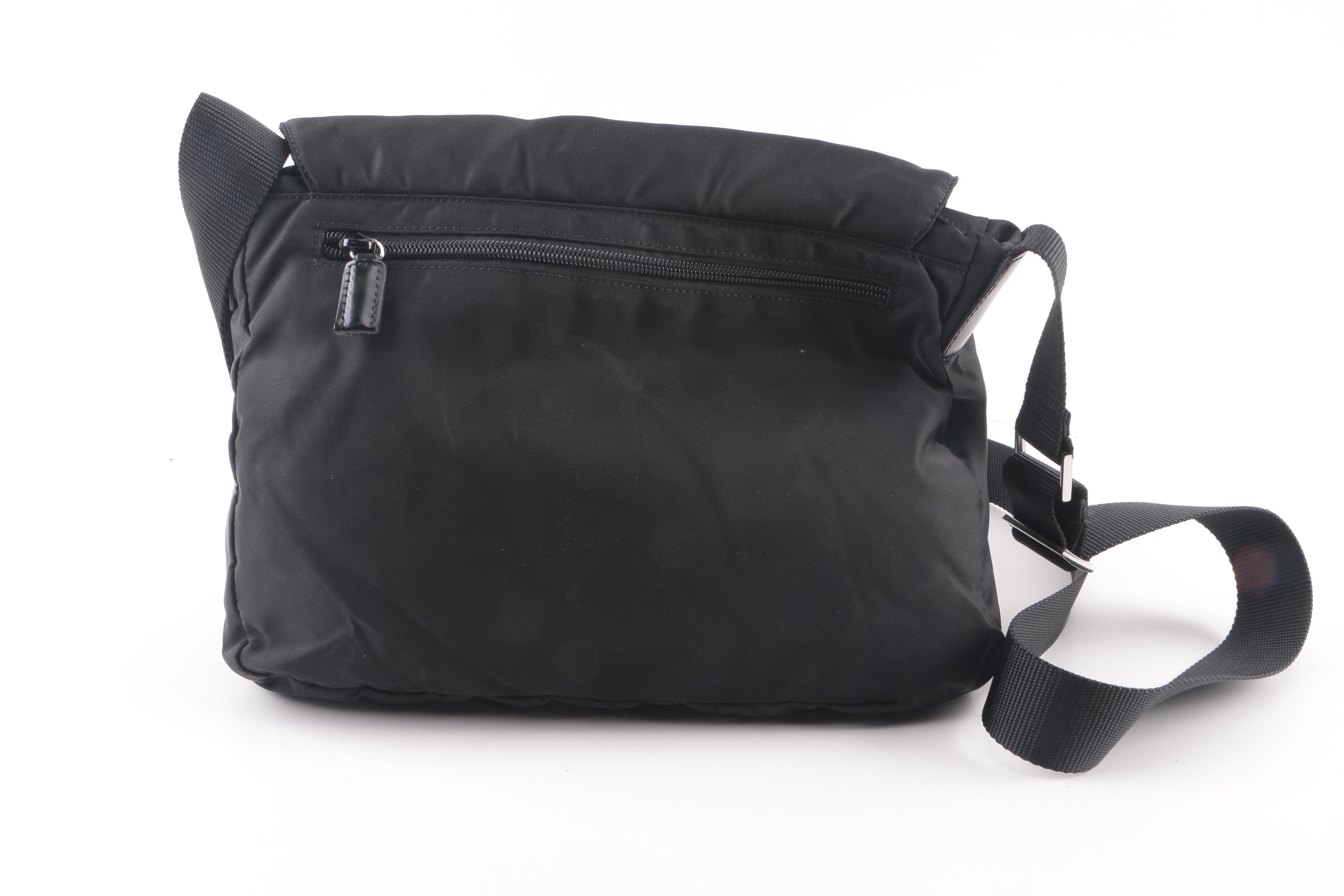 Prada Black Nylon Messenger Bag