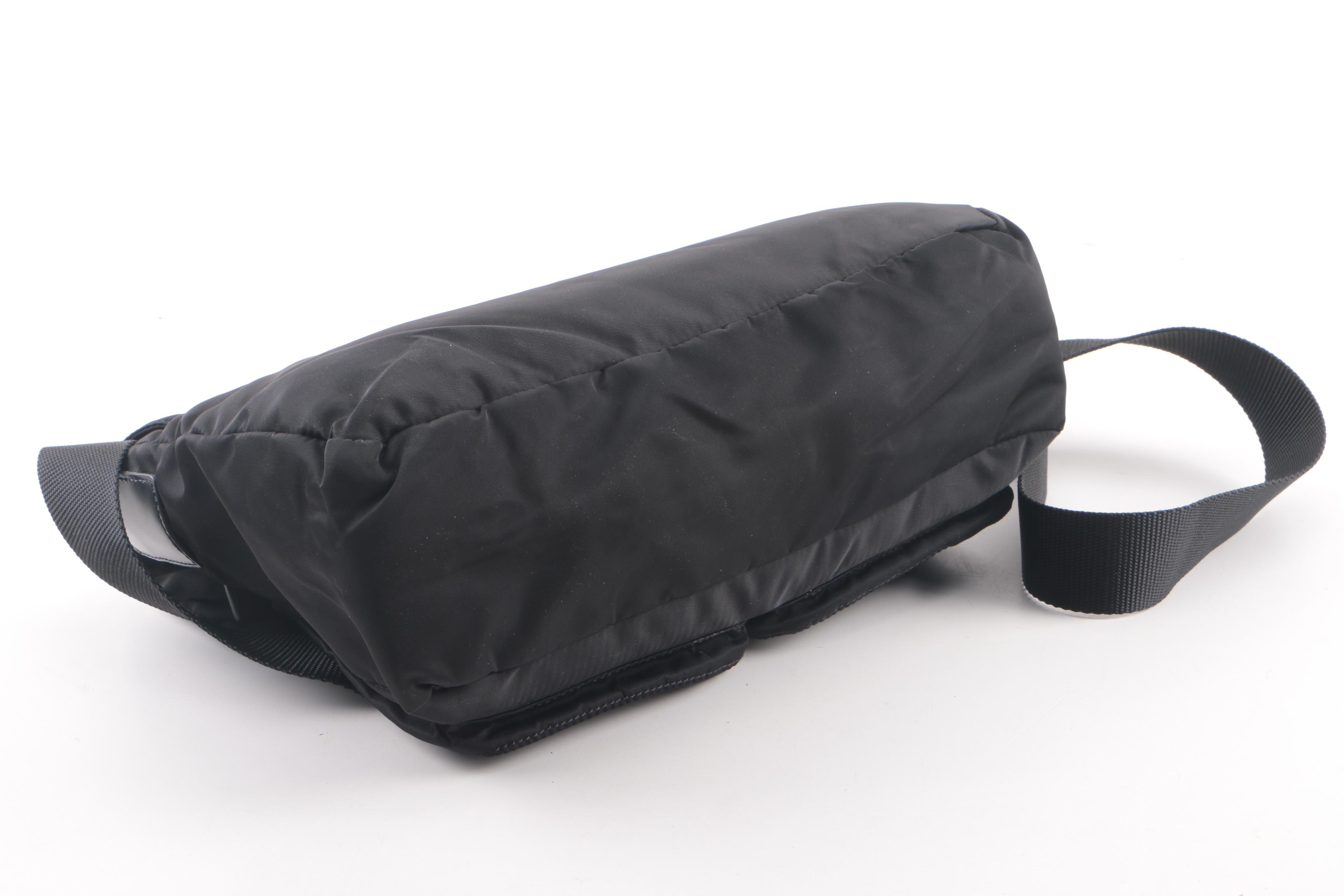 Prada Black Nylon Messenger Bag