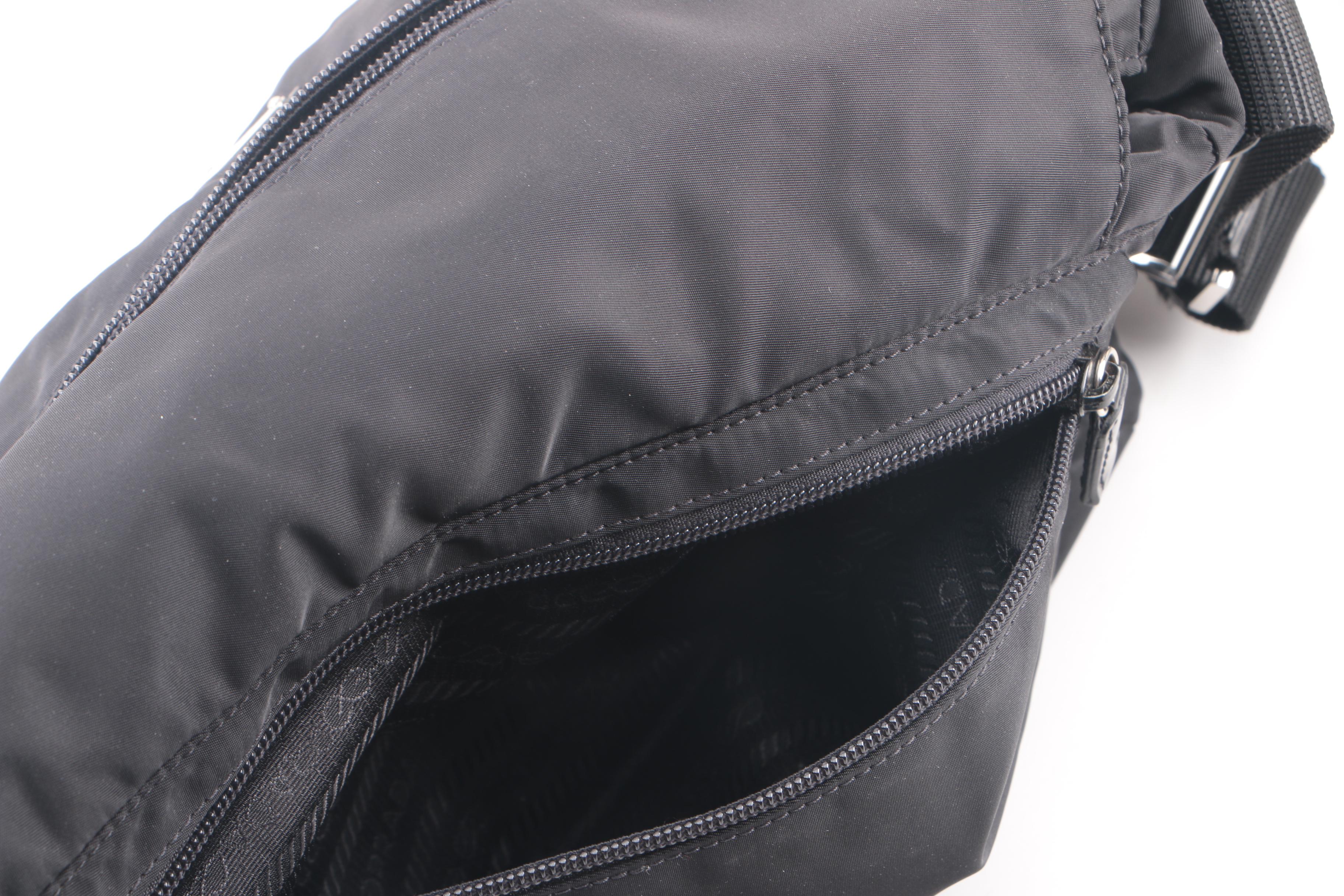 Prada Black Nylon Messenger Bag