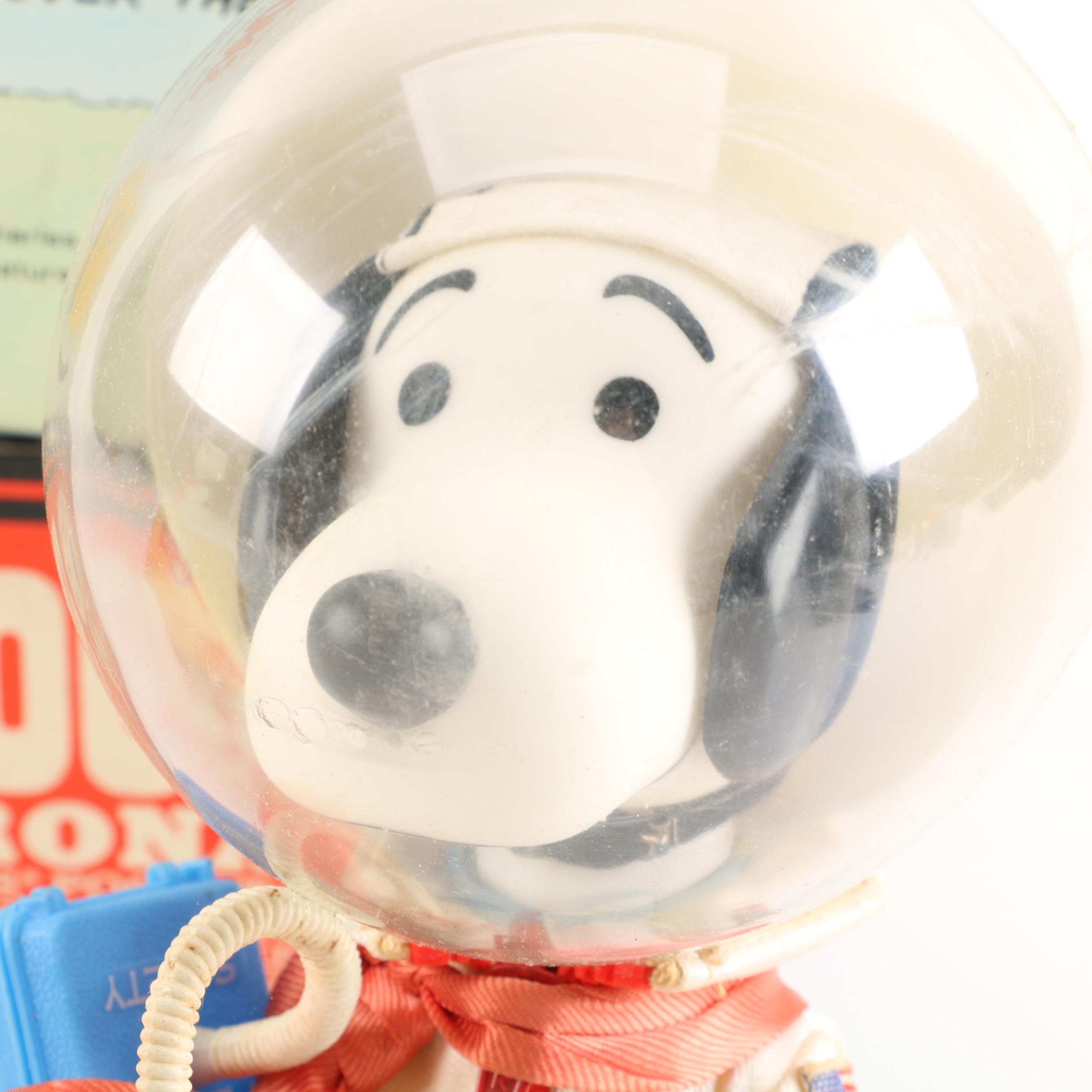 1960s United Feature Syndicate "Snoopy Astronaut" Doll and Schmid Music Box