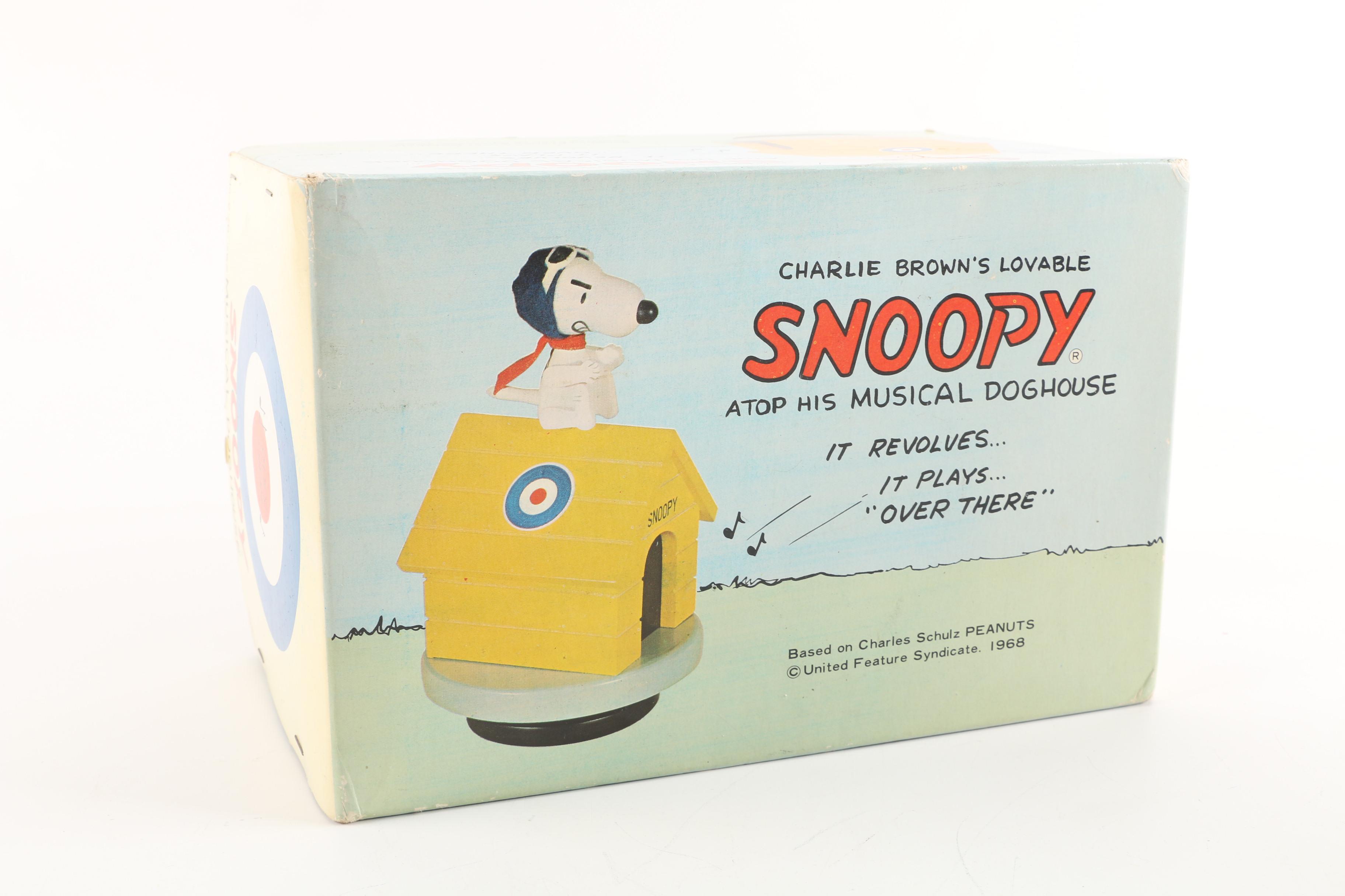 1960s United Feature Syndicate "Snoopy Astronaut" Doll and Schmid Music Box
