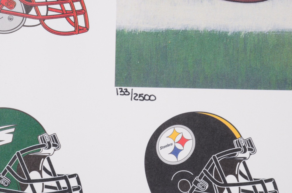 Looney Tunes Football Lithograph  COA