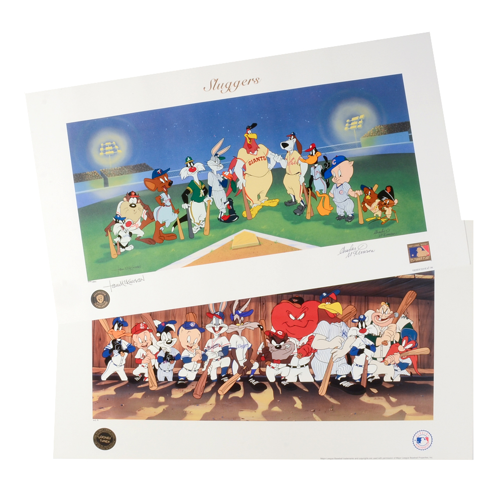 "Sluggers" and "World Champs" Looney Tunes Prints  COA