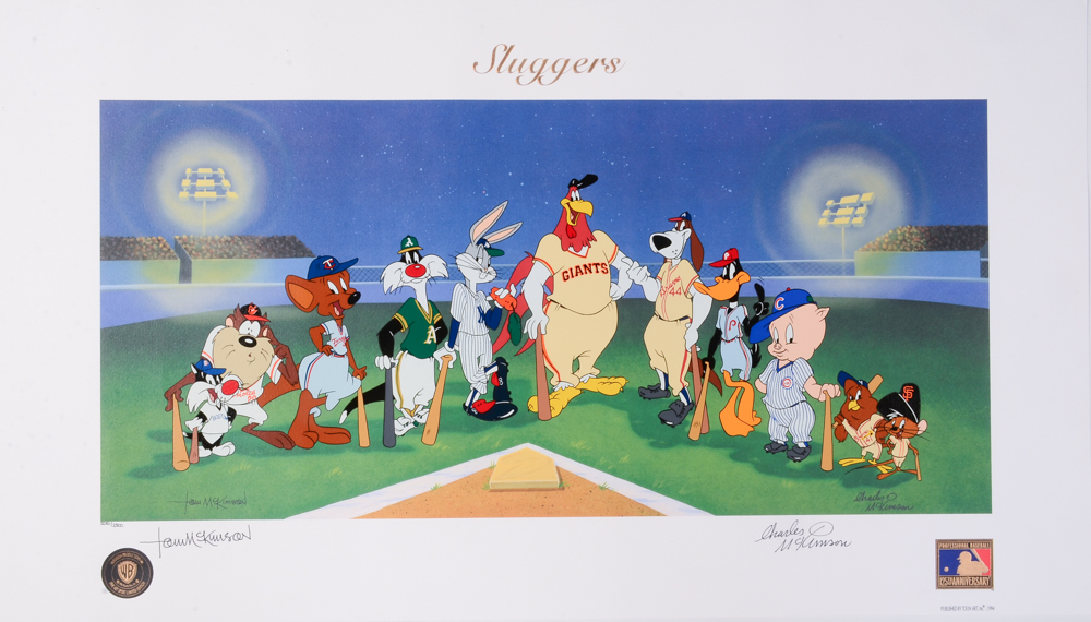 "Sluggers" and "World Champs" Looney Tunes Prints  COA