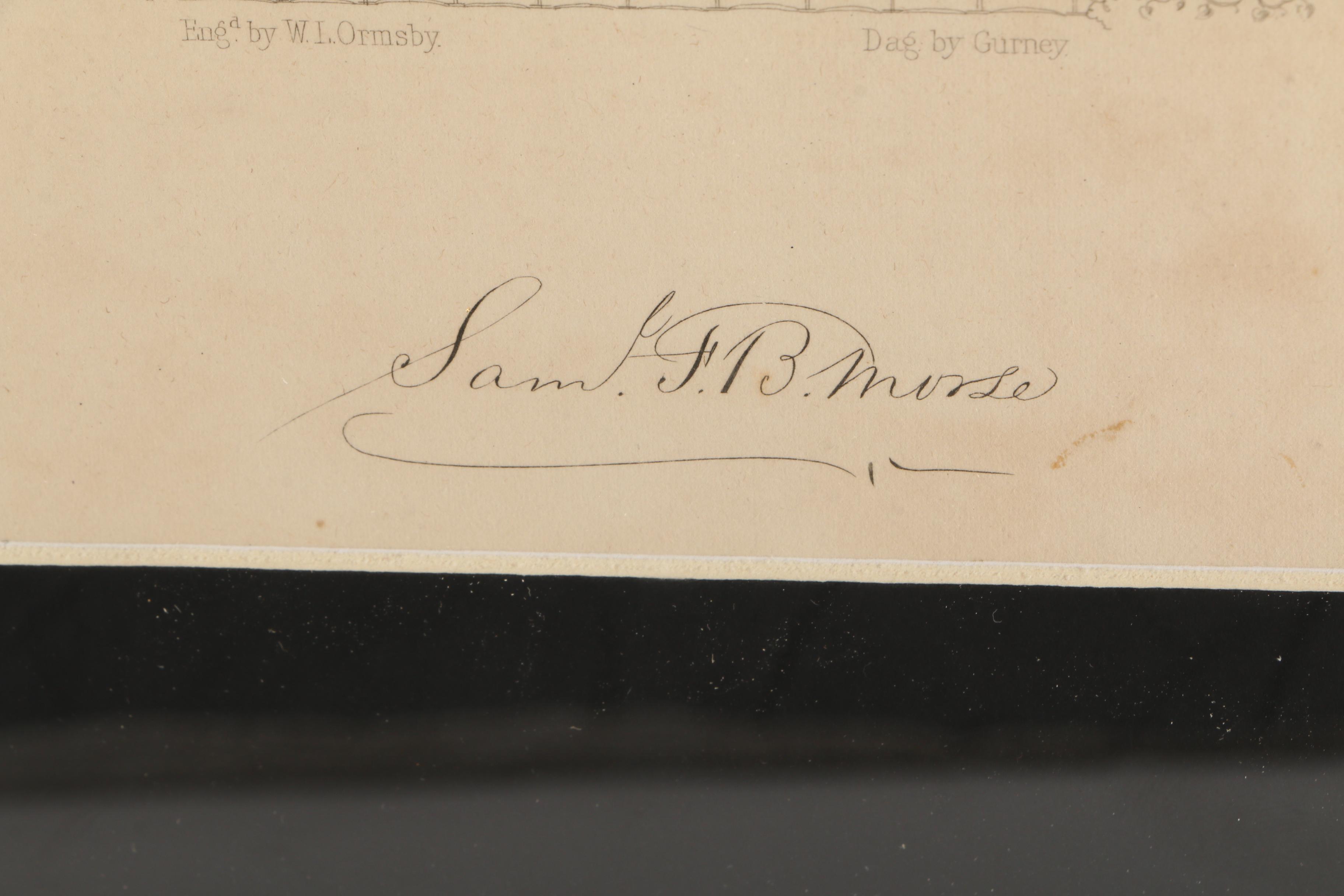 Waterman Ormsby Engraved Portrait of Inventor Samuel Morse