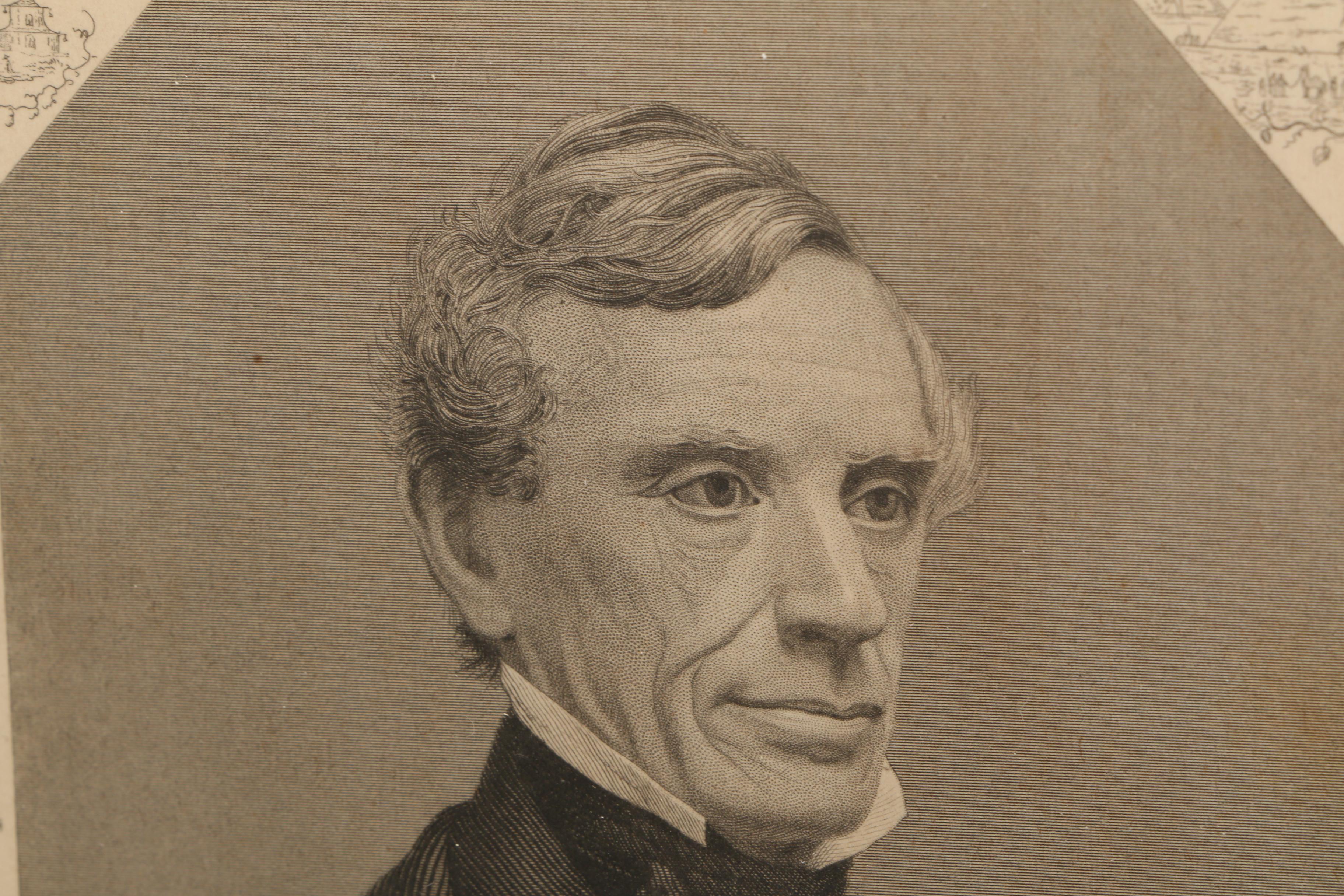 Waterman Ormsby Engraved Portrait of Inventor Samuel Morse