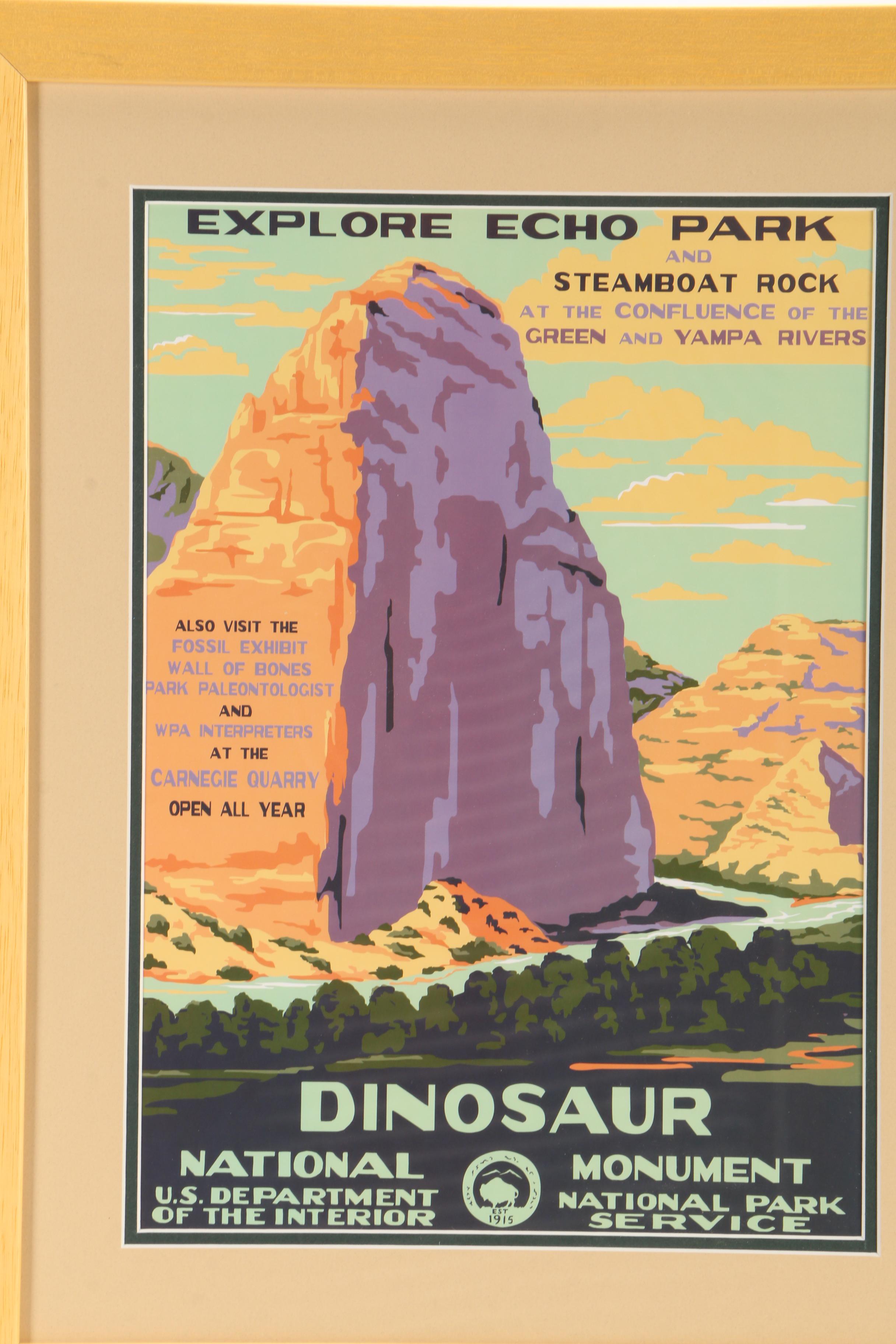 Reproduction Print after WPA Travel Poster for Dinosaur National Monument