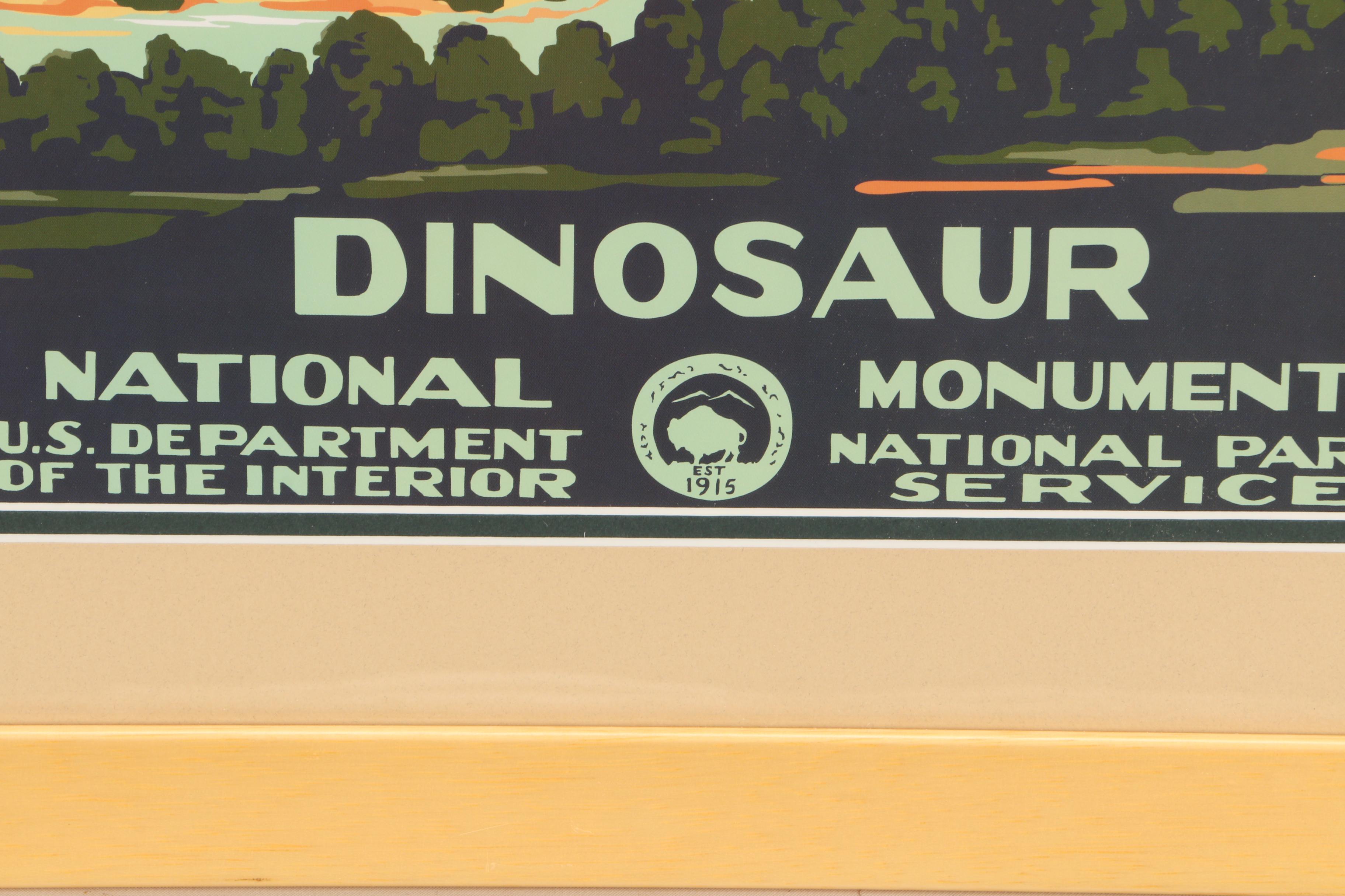 Reproduction Print after WPA Travel Poster for Dinosaur National Monument