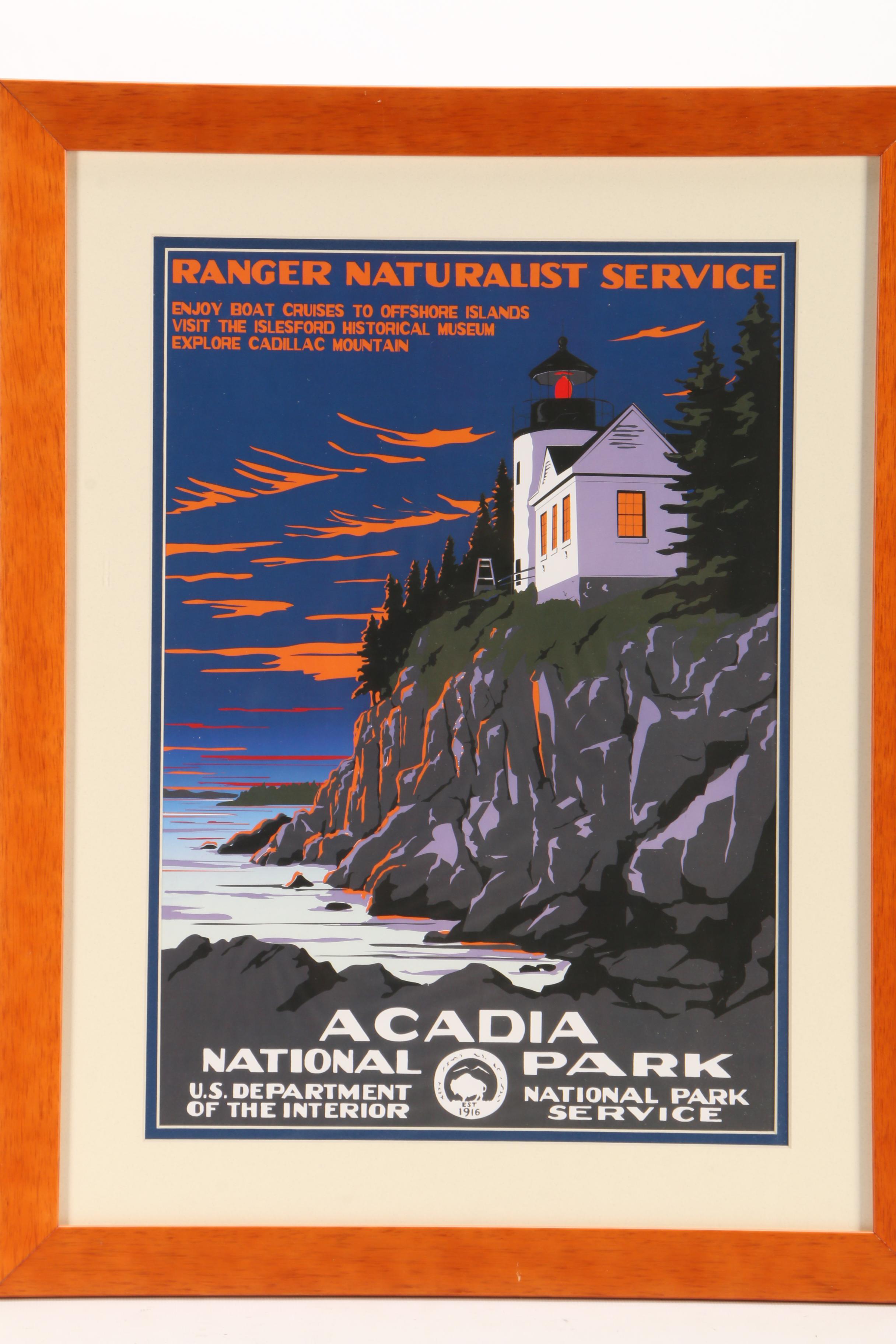 Reproduction Print after WPA Poster for Acadia National Park