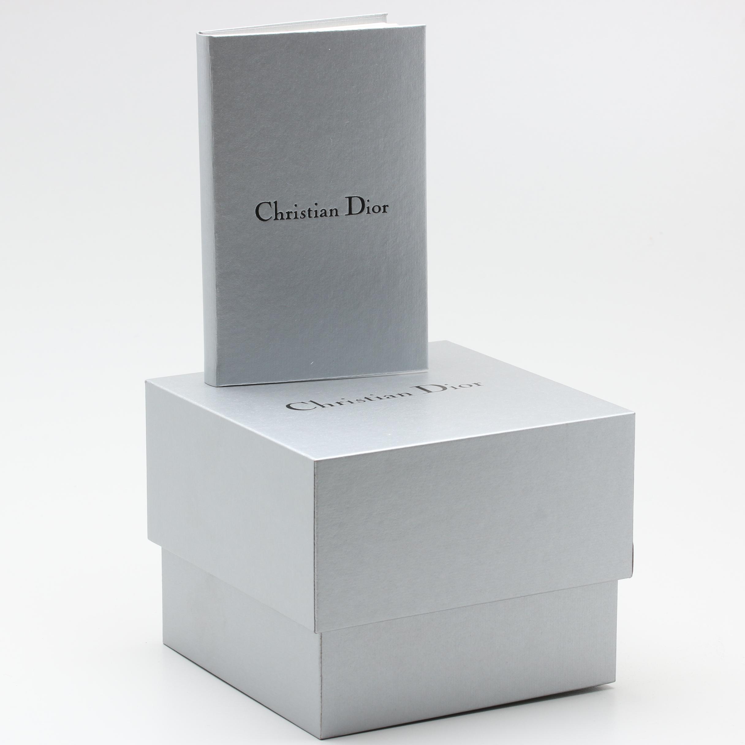 Christian Dior "Les Montres" Stainless Steel Diamond Watch with Box