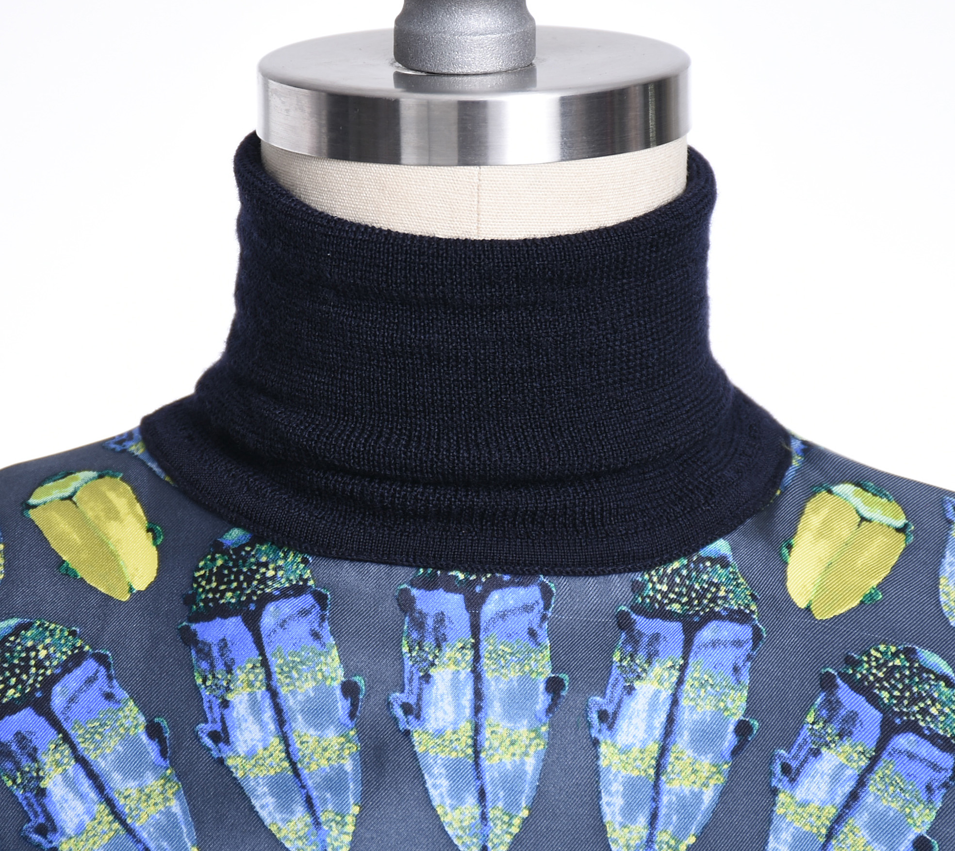 Tory Burch "Beetle" Silk Turtleneck