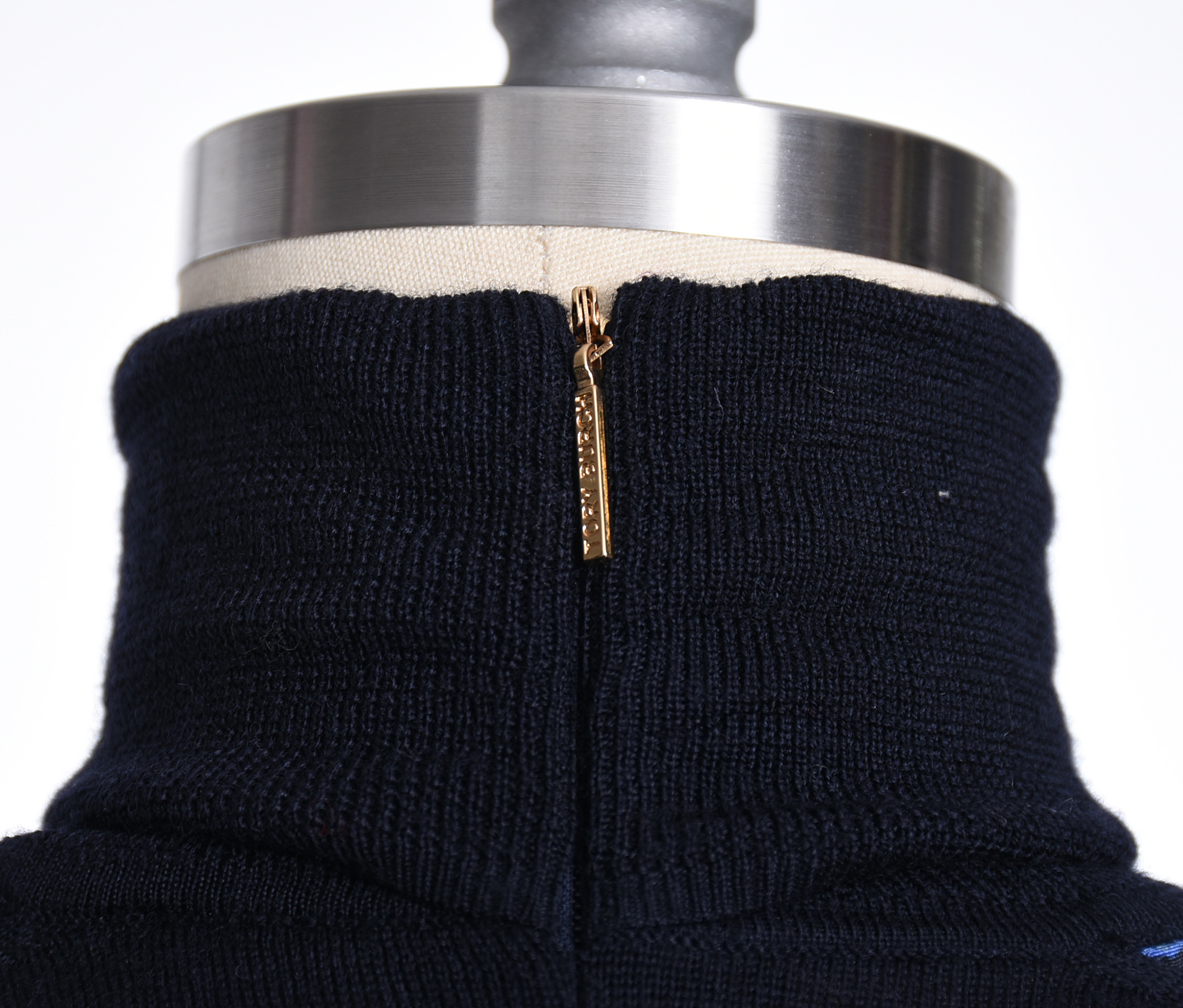 Tory Burch "Beetle" Silk Turtleneck