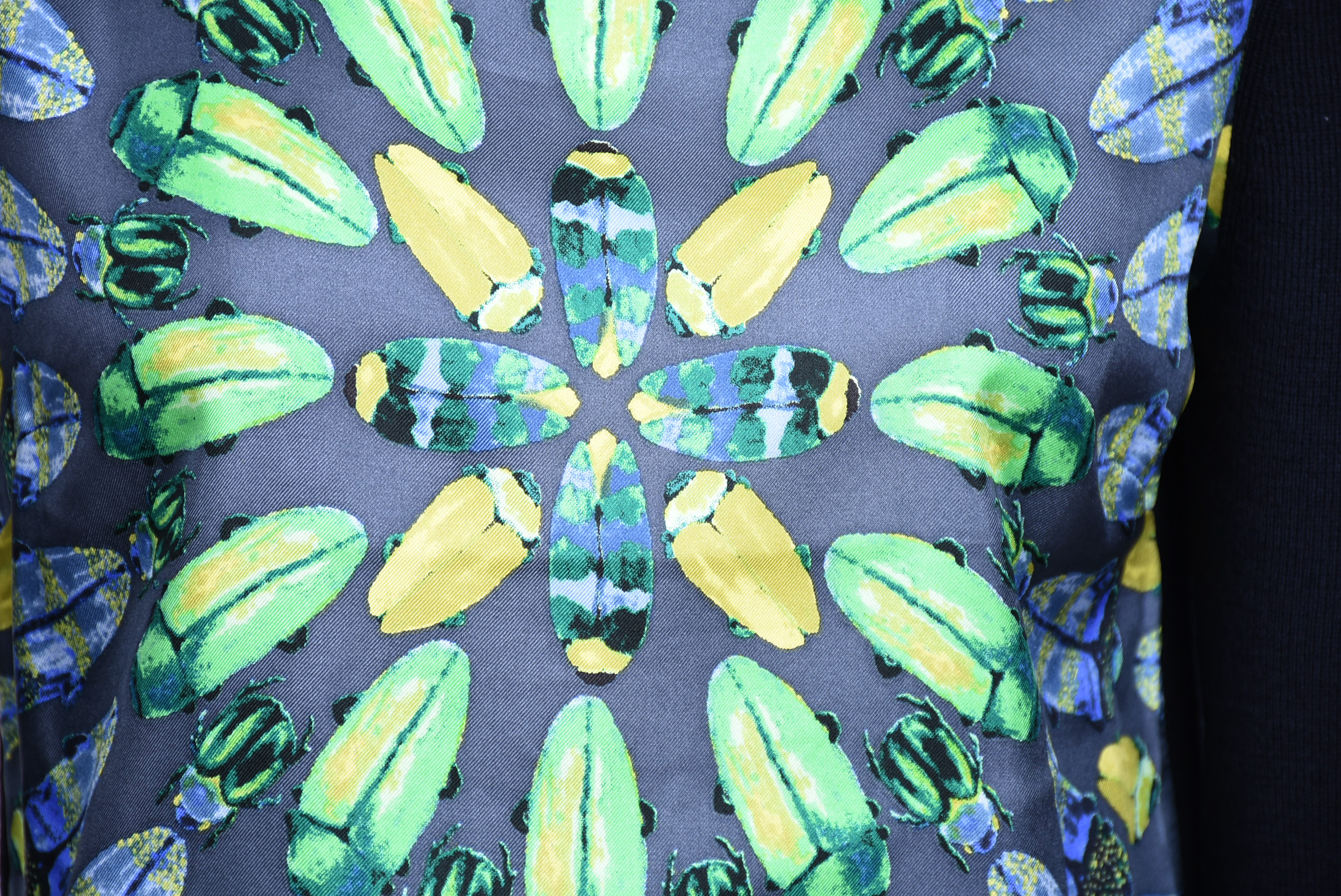 Tory Burch "Beetle" Silk Turtleneck