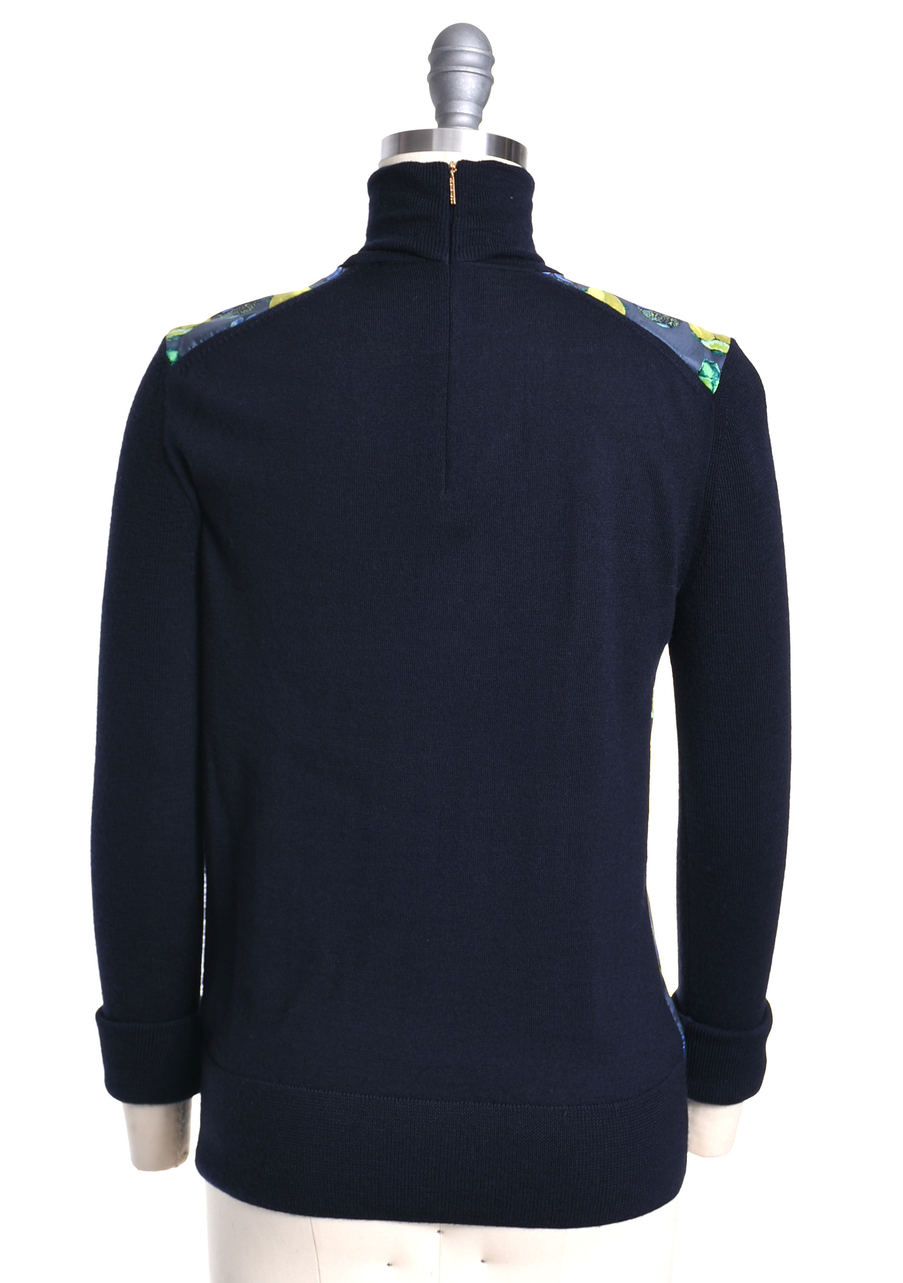 Tory Burch "Beetle" Silk Turtleneck