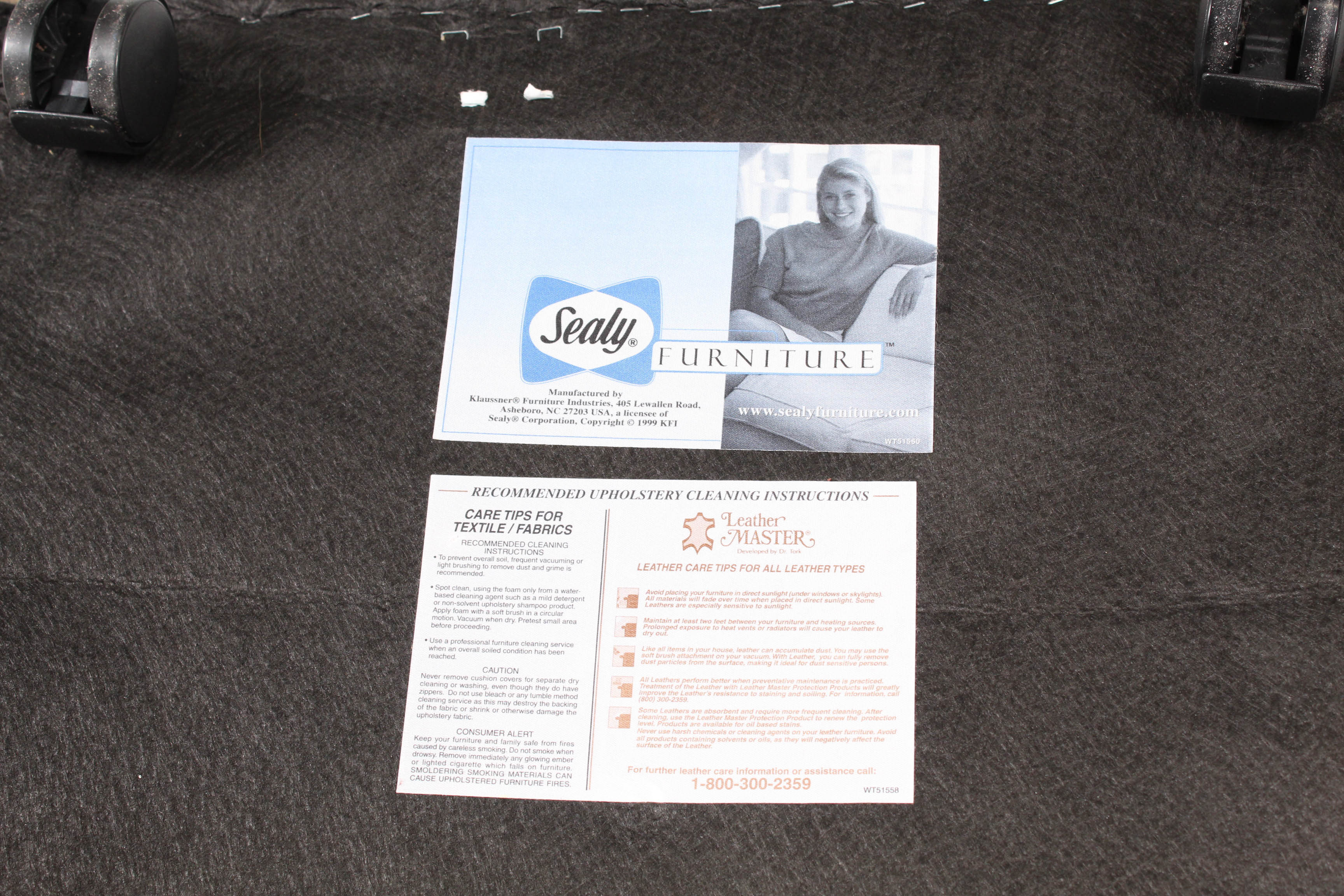 Sealy Buff Leather Club Chair and Ottoman