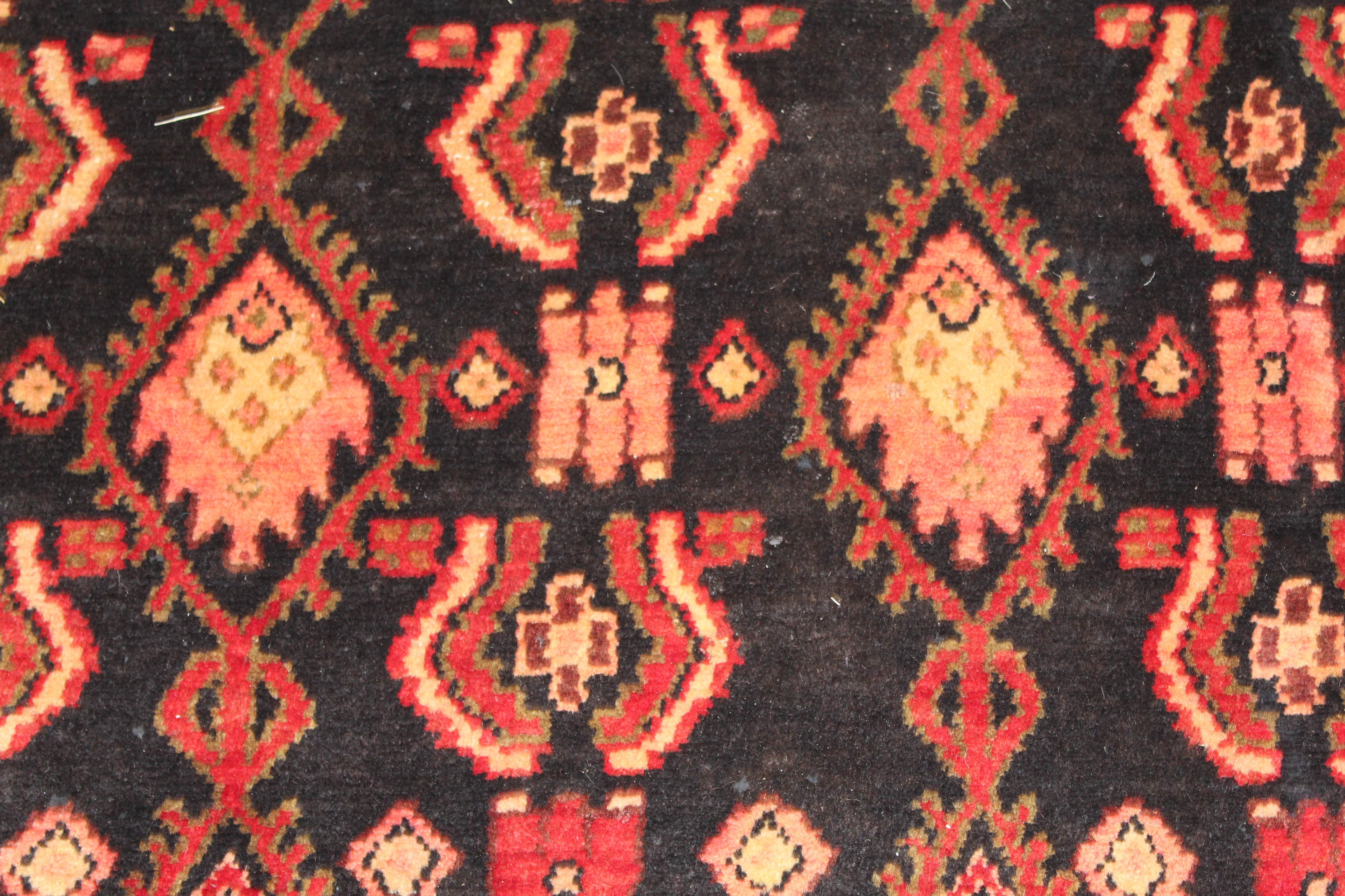 Semi-Antique Hand-Knotted Persian Zanjan Rug