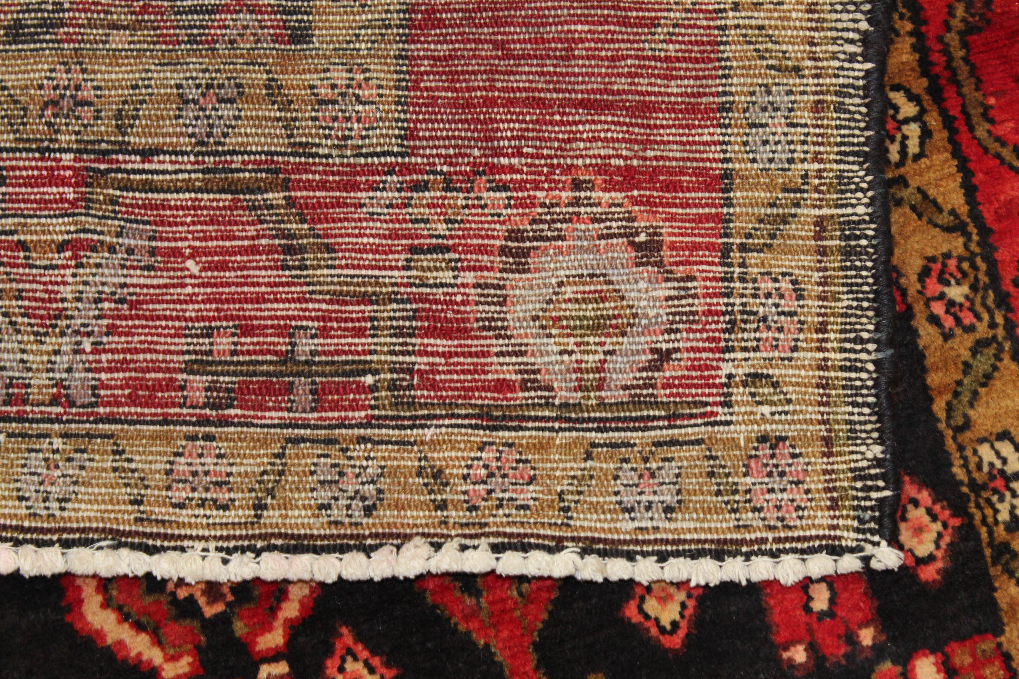 Semi-Antique Hand-Knotted Persian Zanjan Rug