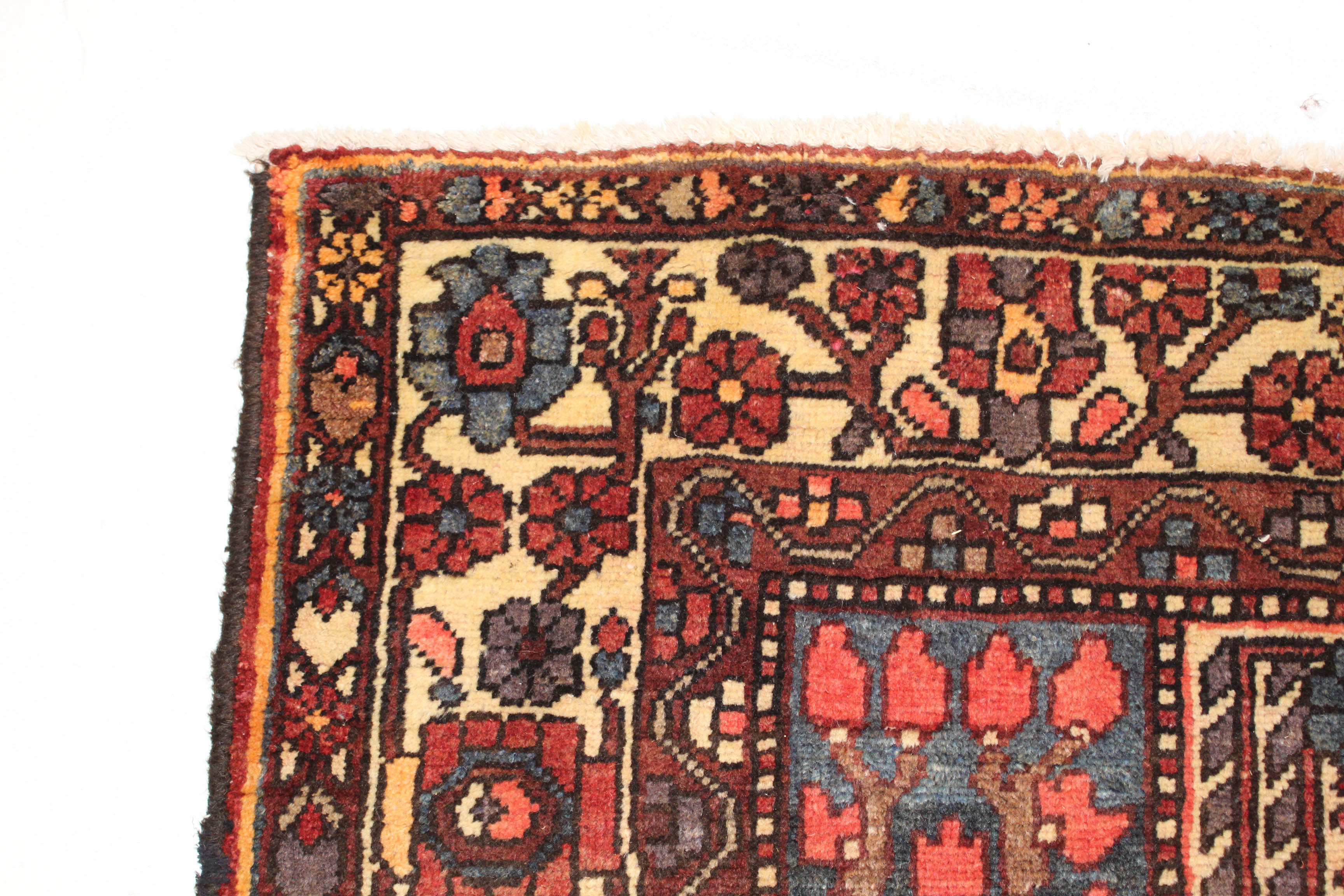 Semi-Antique Hand-Knotted Persian Bakhtiari Rug
