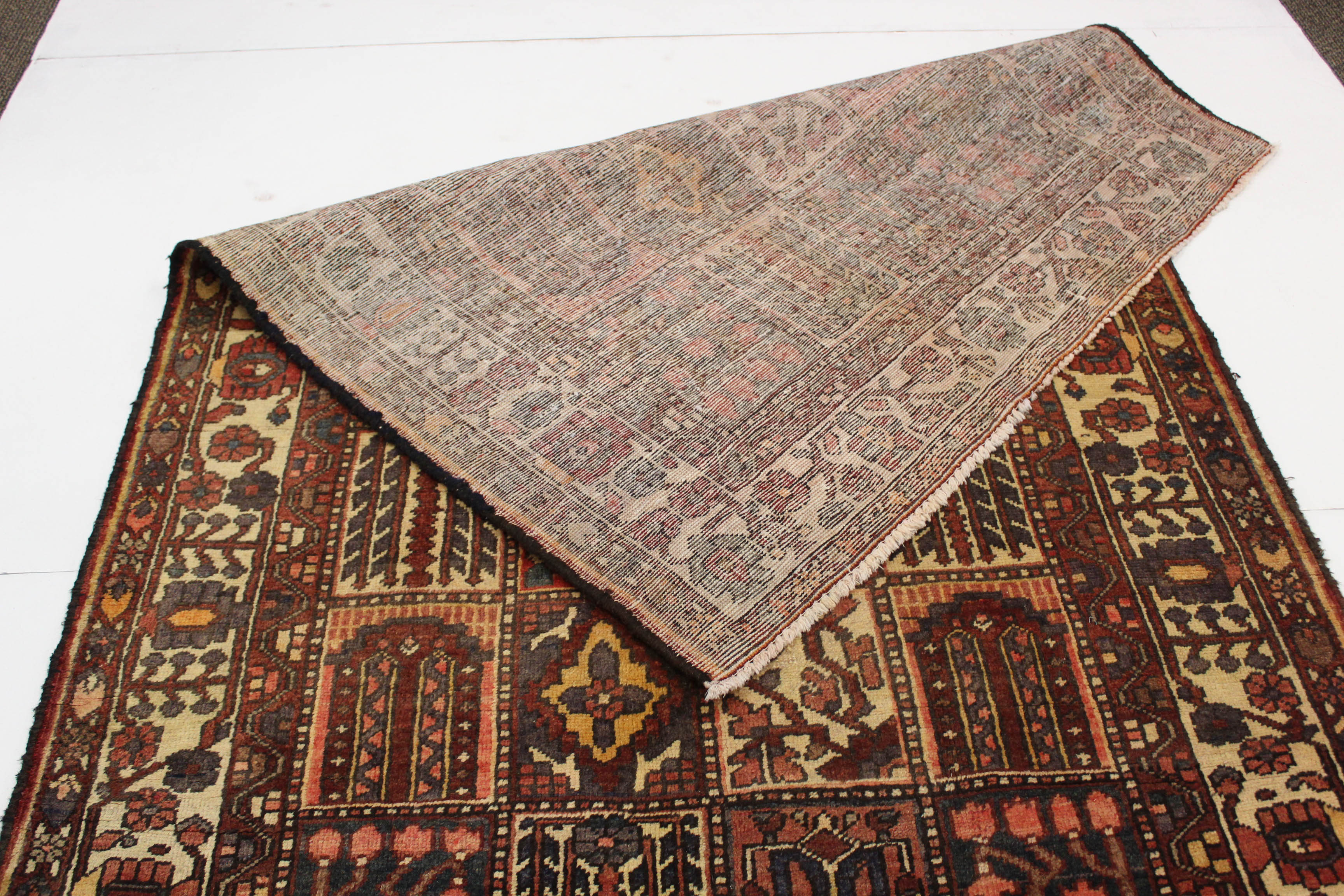 Semi-Antique Hand-Knotted Persian Bakhtiari Rug