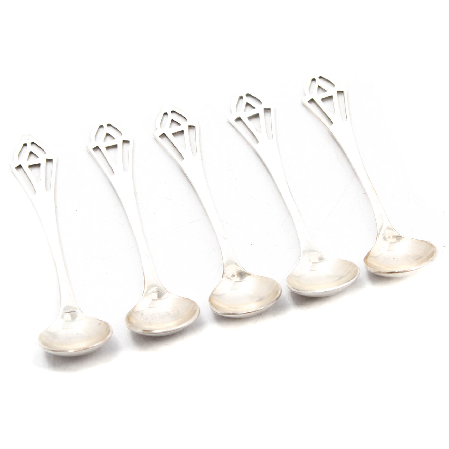 Vintage EPO Sterling Silver Salt Cellar Spoons