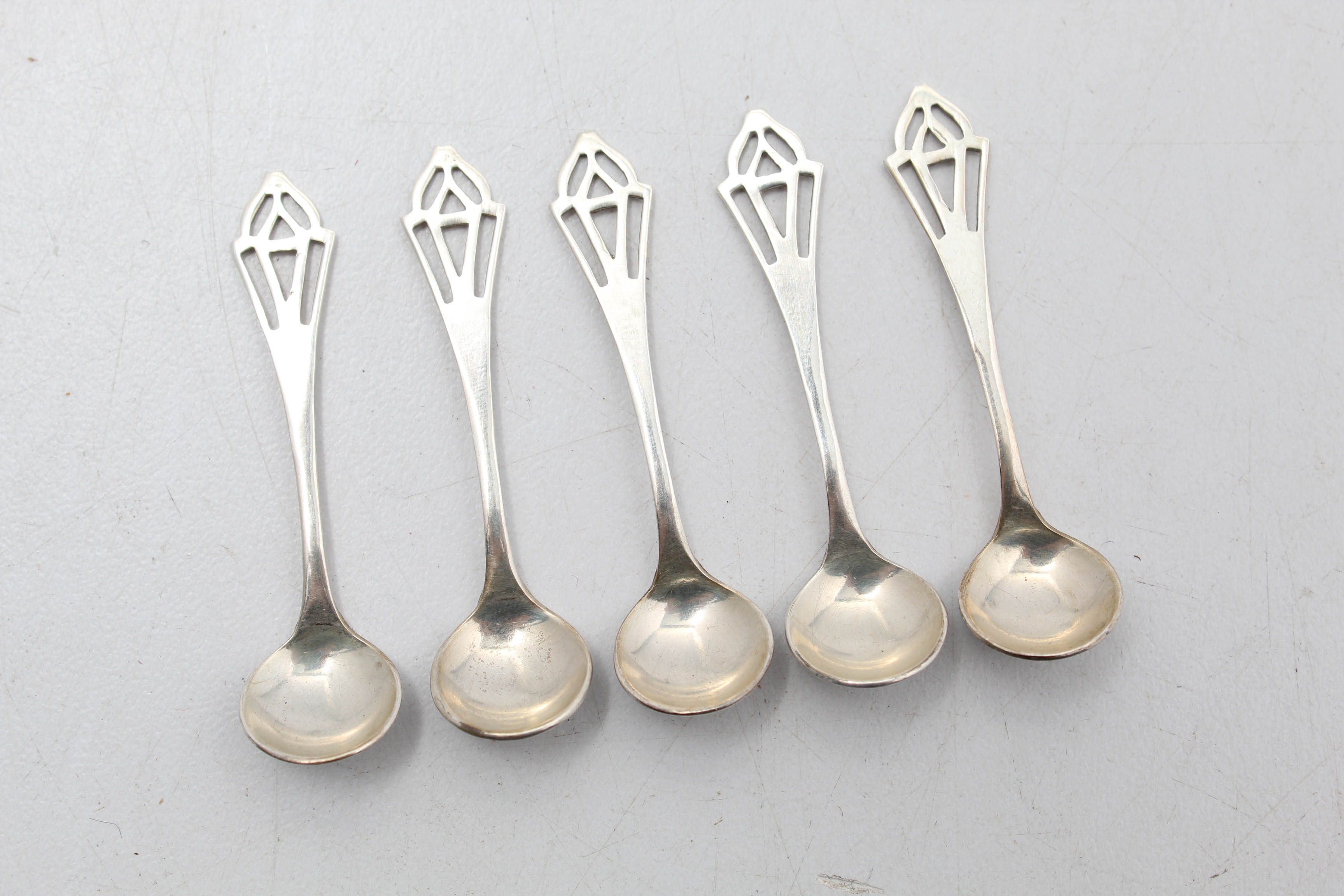Vintage EPO Sterling Silver Salt Cellar Spoons