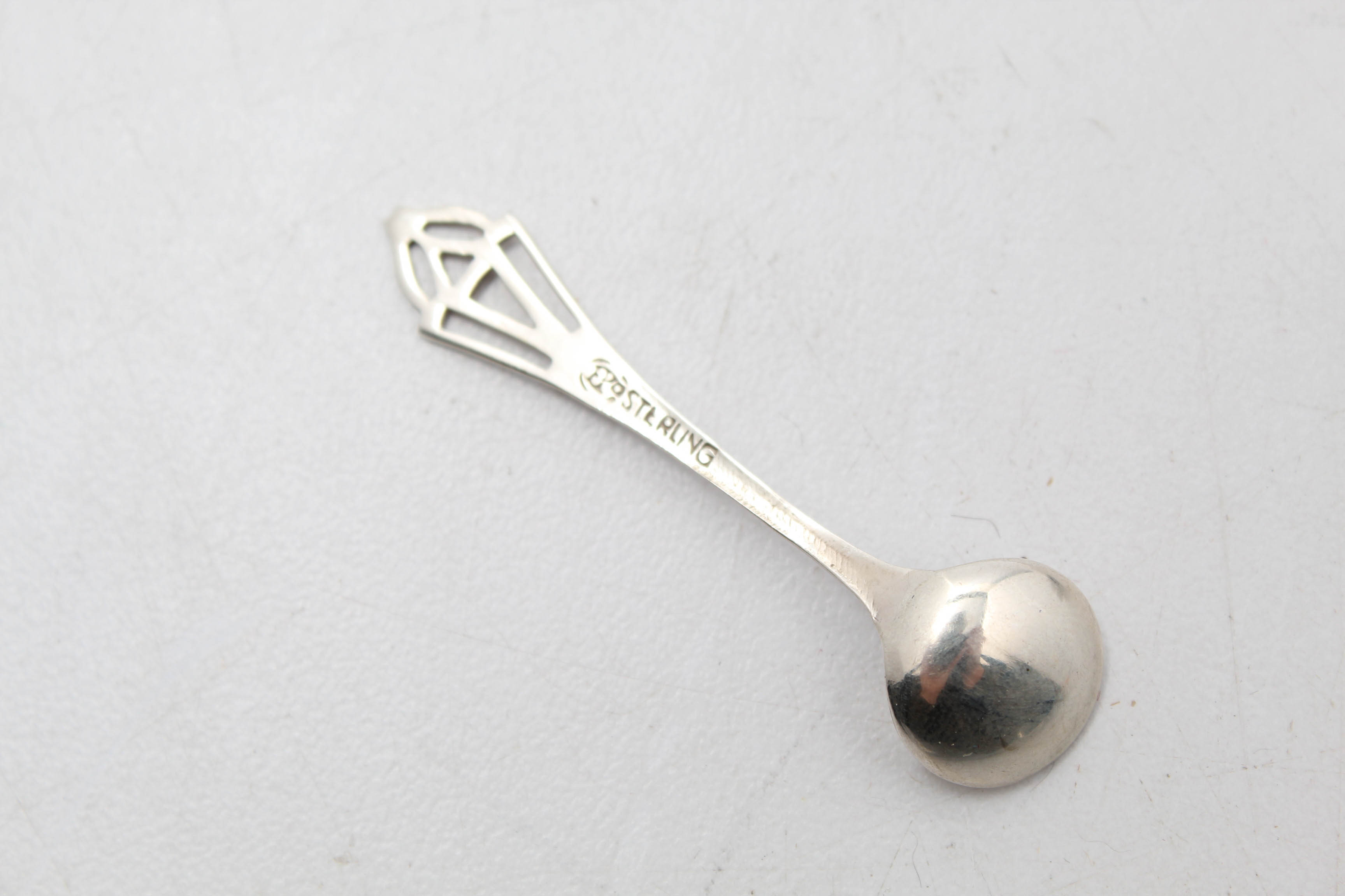 Vintage EPO Sterling Silver Salt Cellar Spoons