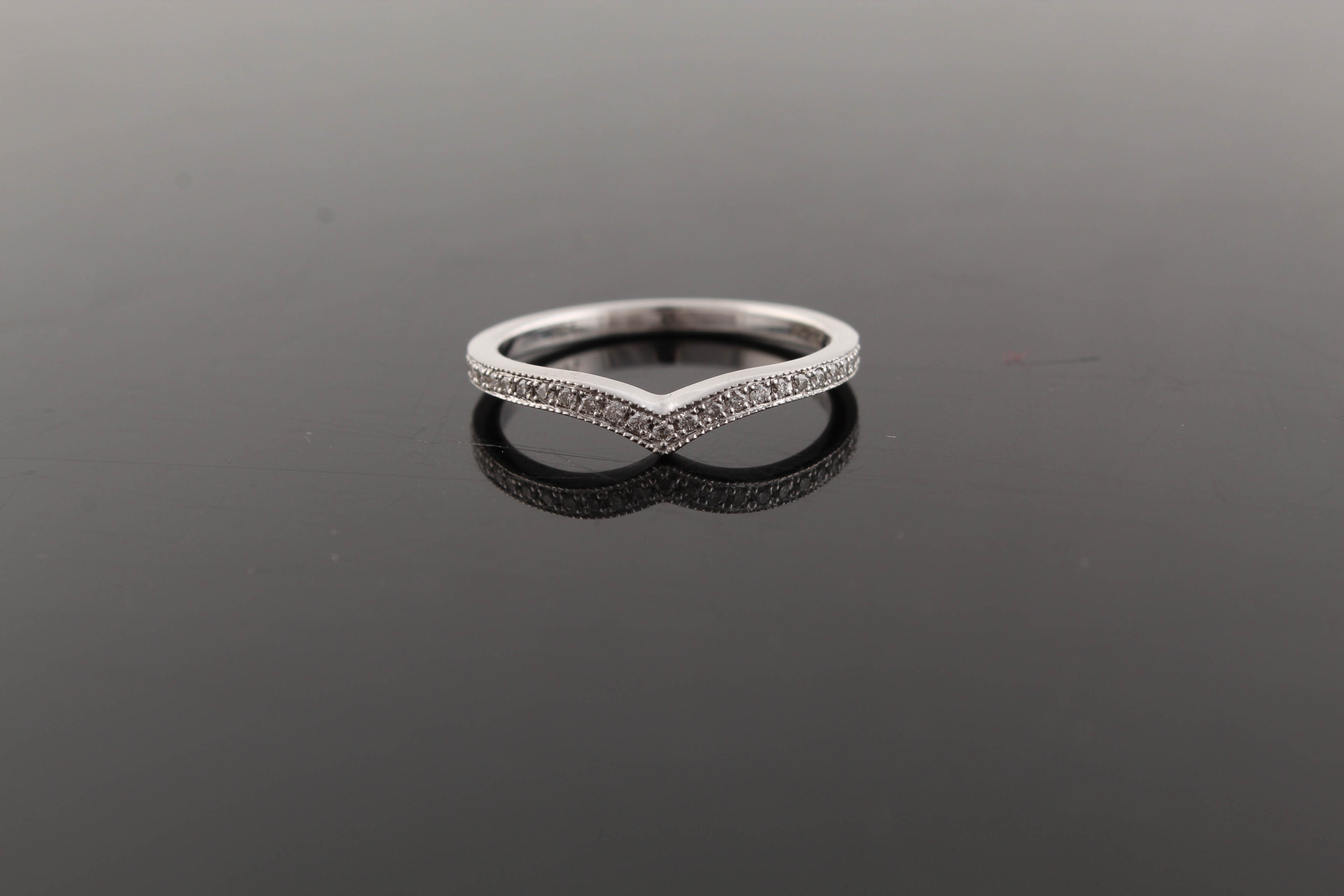 Neil Lane 14K White Gold Diamond Chevron Wedding Band