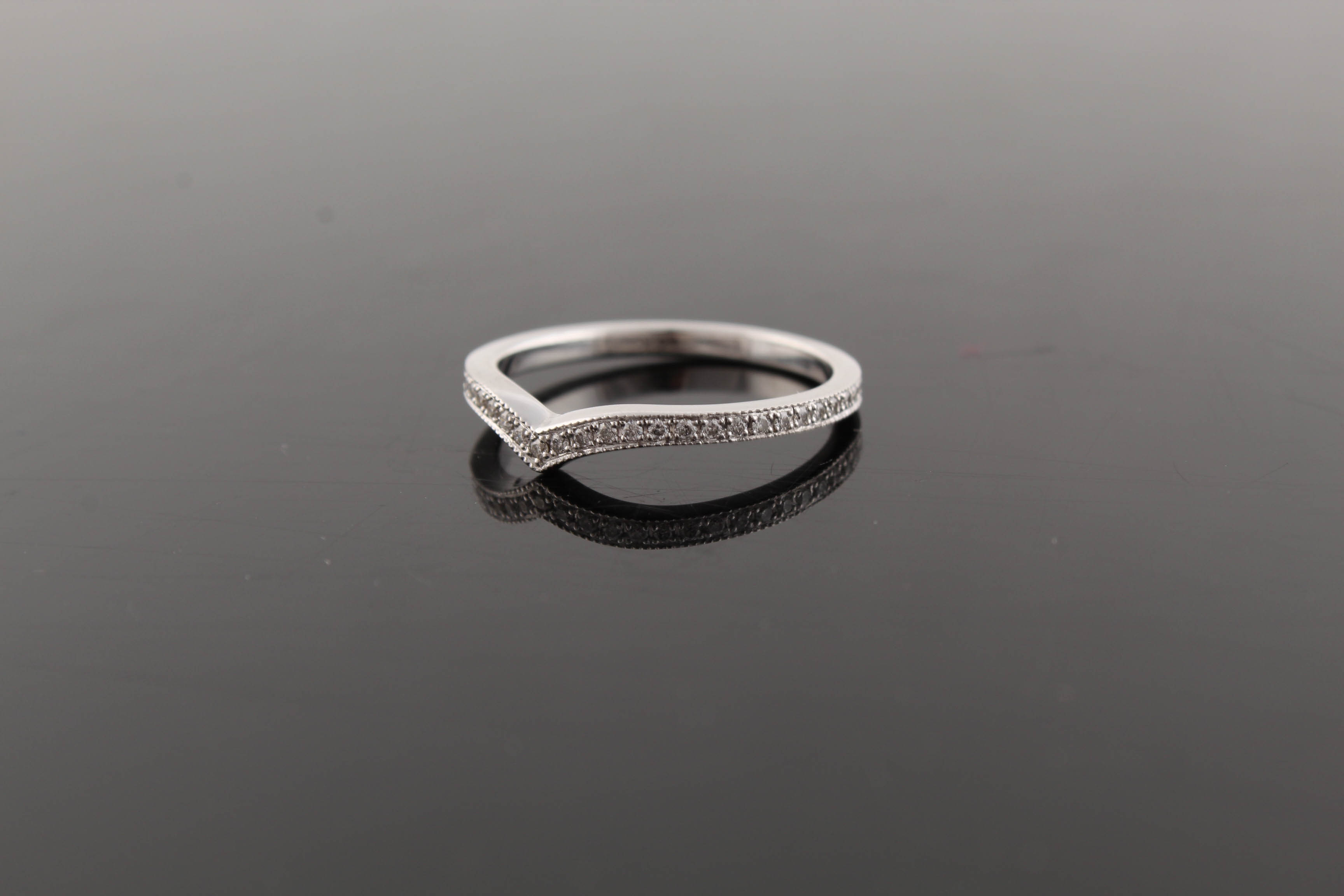 Neil Lane 14K White Gold Diamond Chevron Wedding Band