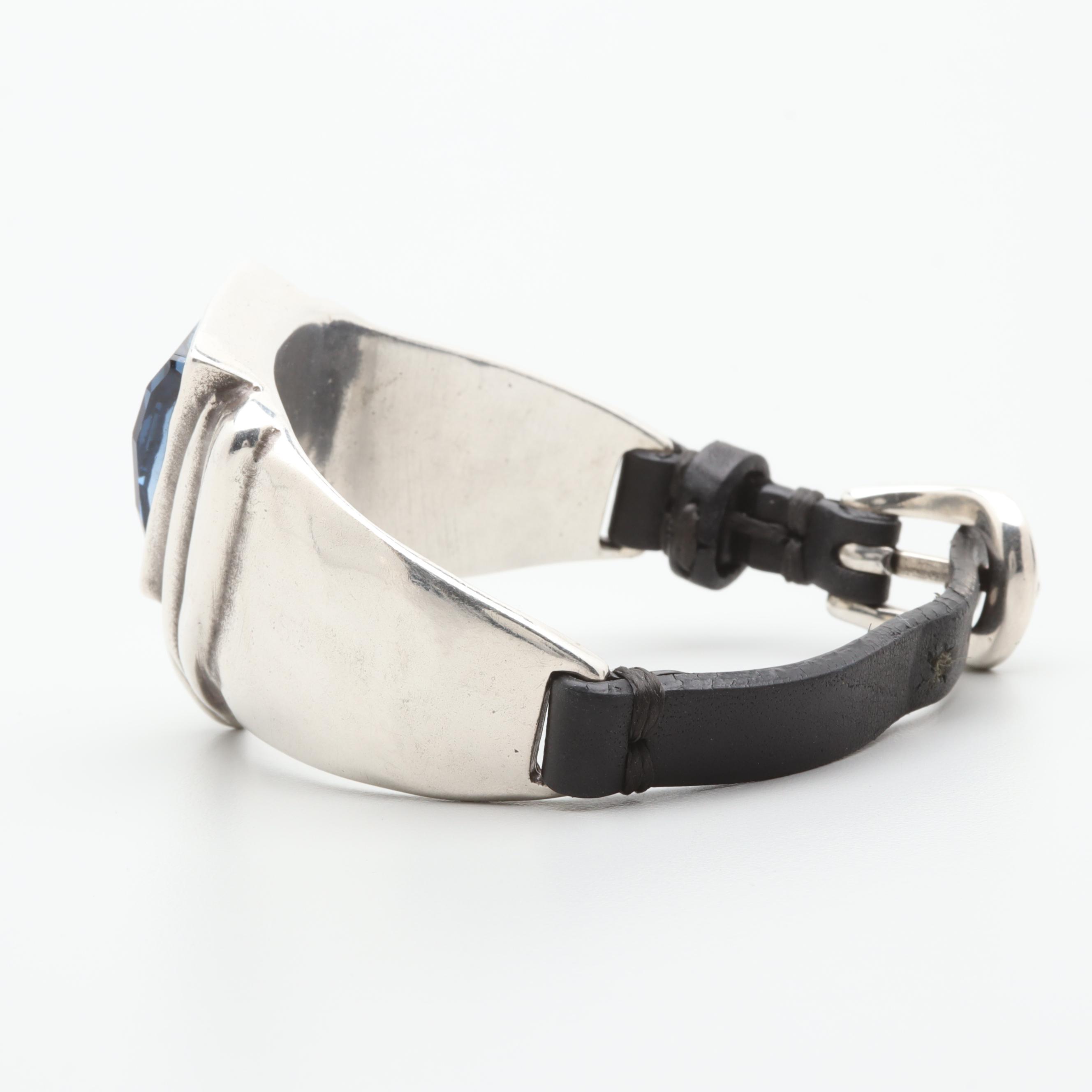 Uno de 50 Silver Tone Metal Glass Bracelet