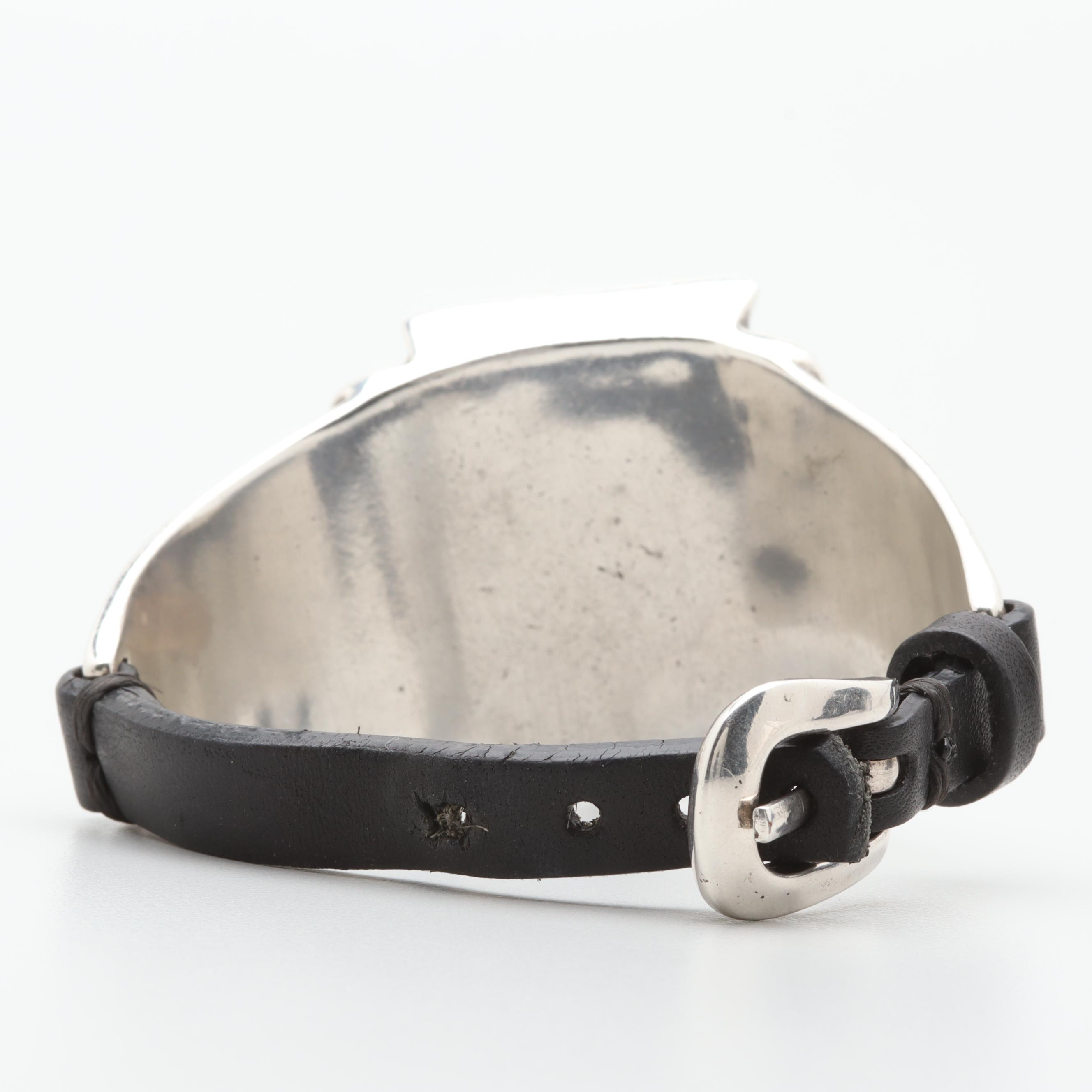 Uno de 50 Silver Tone Metal Glass Bracelet