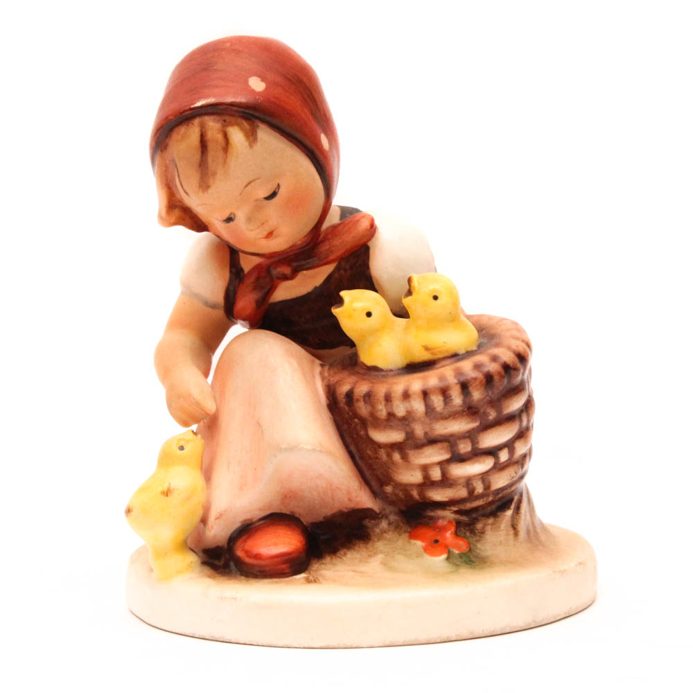 C. 1940s Hummel "Chick Girl" Figurine TMK-2