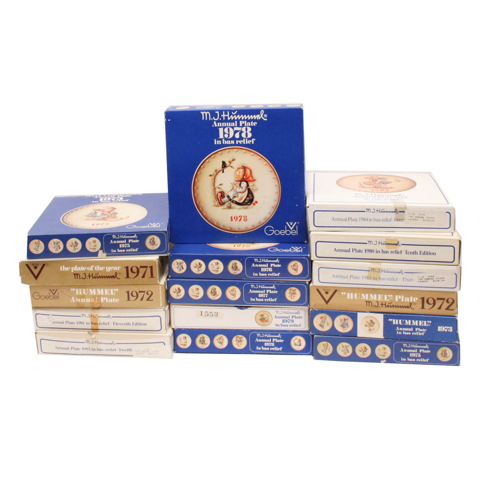 Vintage Hummel Annual Plates in Bas Relief