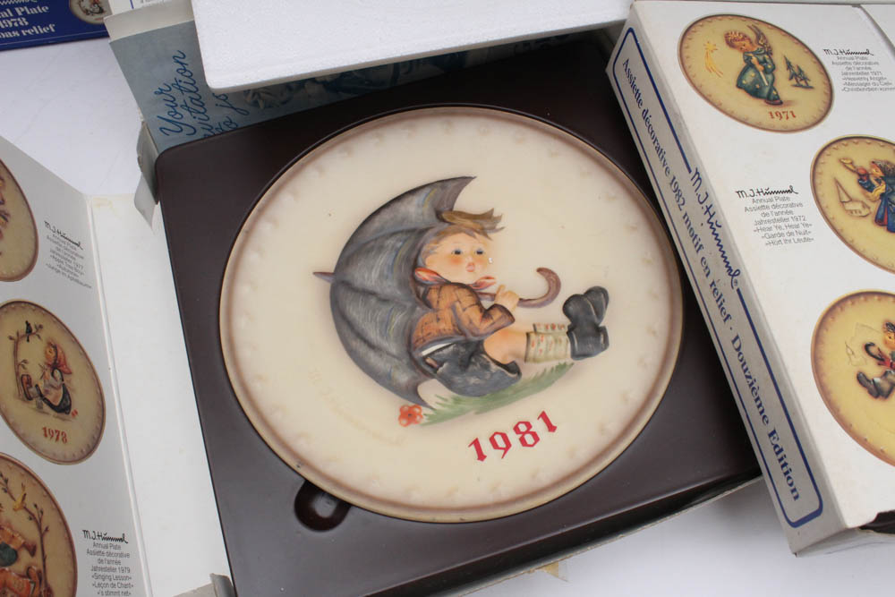 Vintage Hummel Annual Plates in Bas Relief
