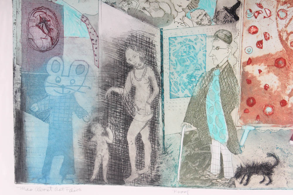David F. Driesbach Artist Proof Intaglio Print "Mao About Art Fairs"