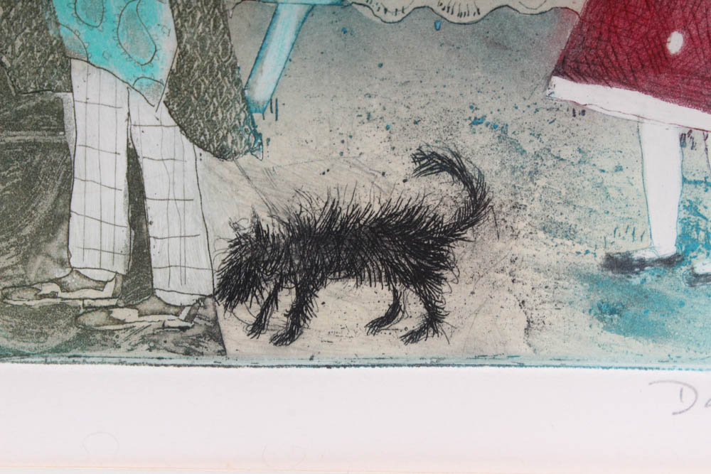 David F. Driesbach Artist Proof Intaglio Print "Mao About Art Fairs"