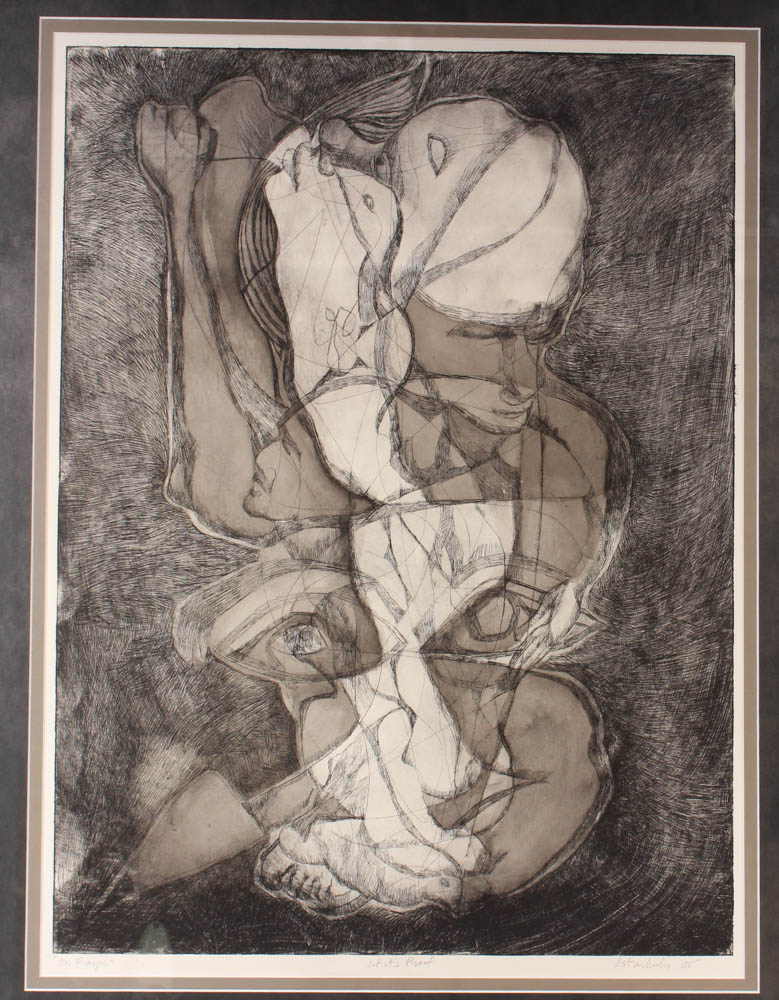 Kryssi Staikidis Artist Proof Stone Lithograph "On Prayer"