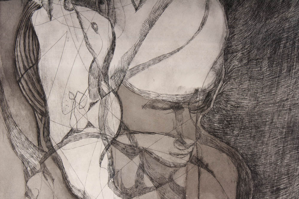 Kryssi Staikidis Artist Proof Stone Lithograph "On Prayer"